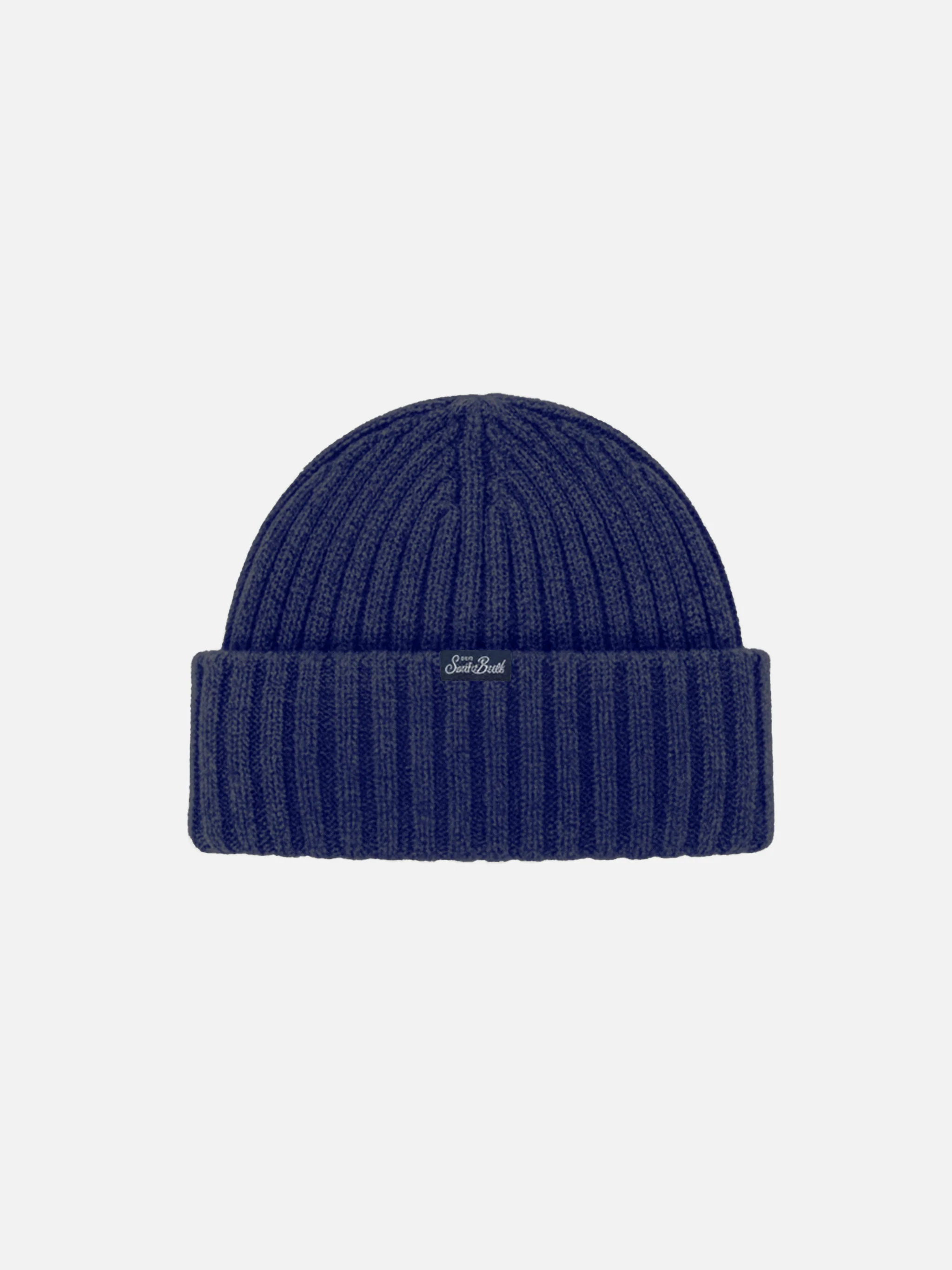 Beanie Wengen in blue cashmere blend with Super G embroidery | SUPER G SPECIAL EDITION - Image 2