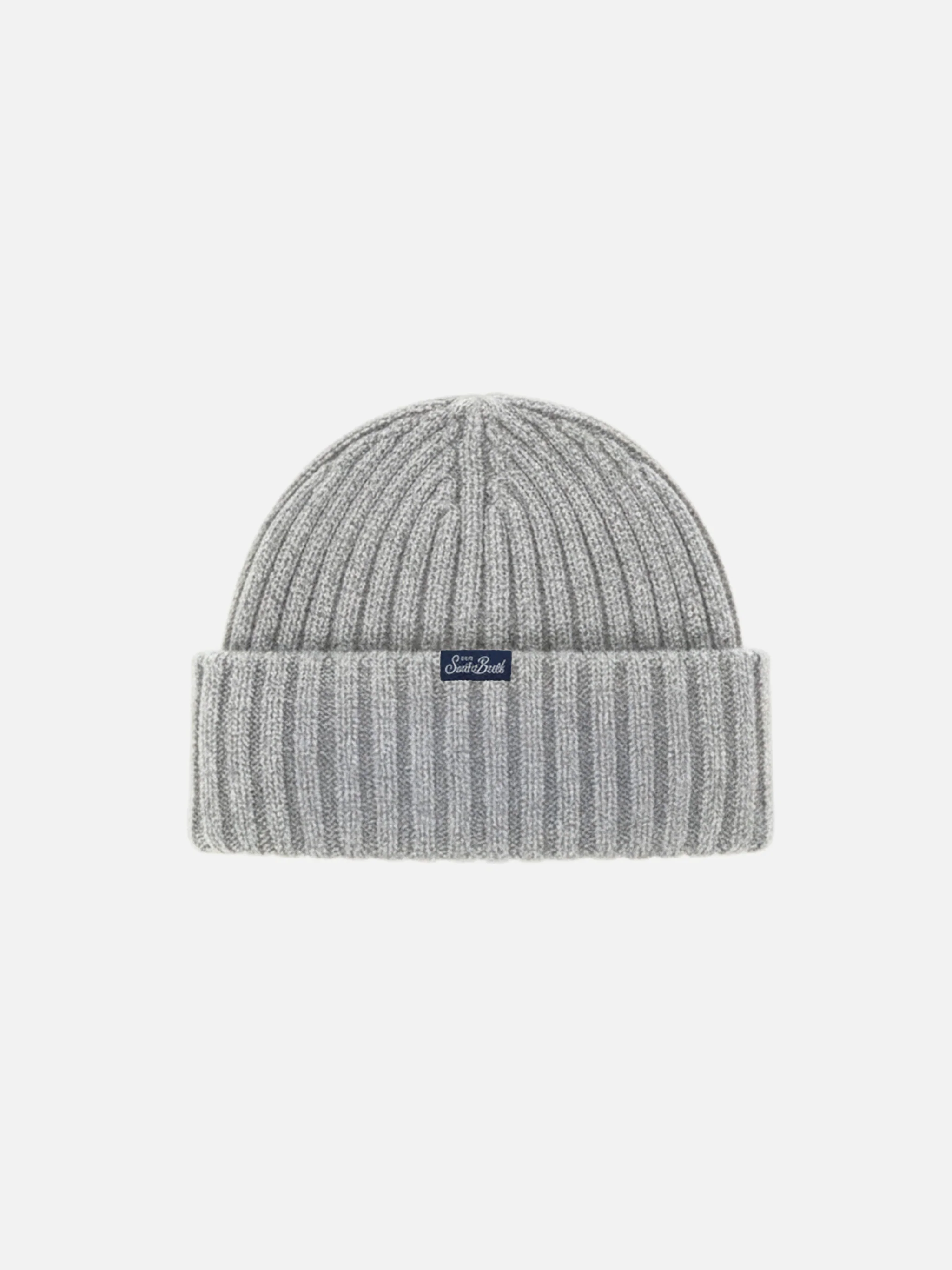 Beanie Wengen in grey cashmere blend with Super G embroidery | SUPER G SPECIAL EDITION - Image 2