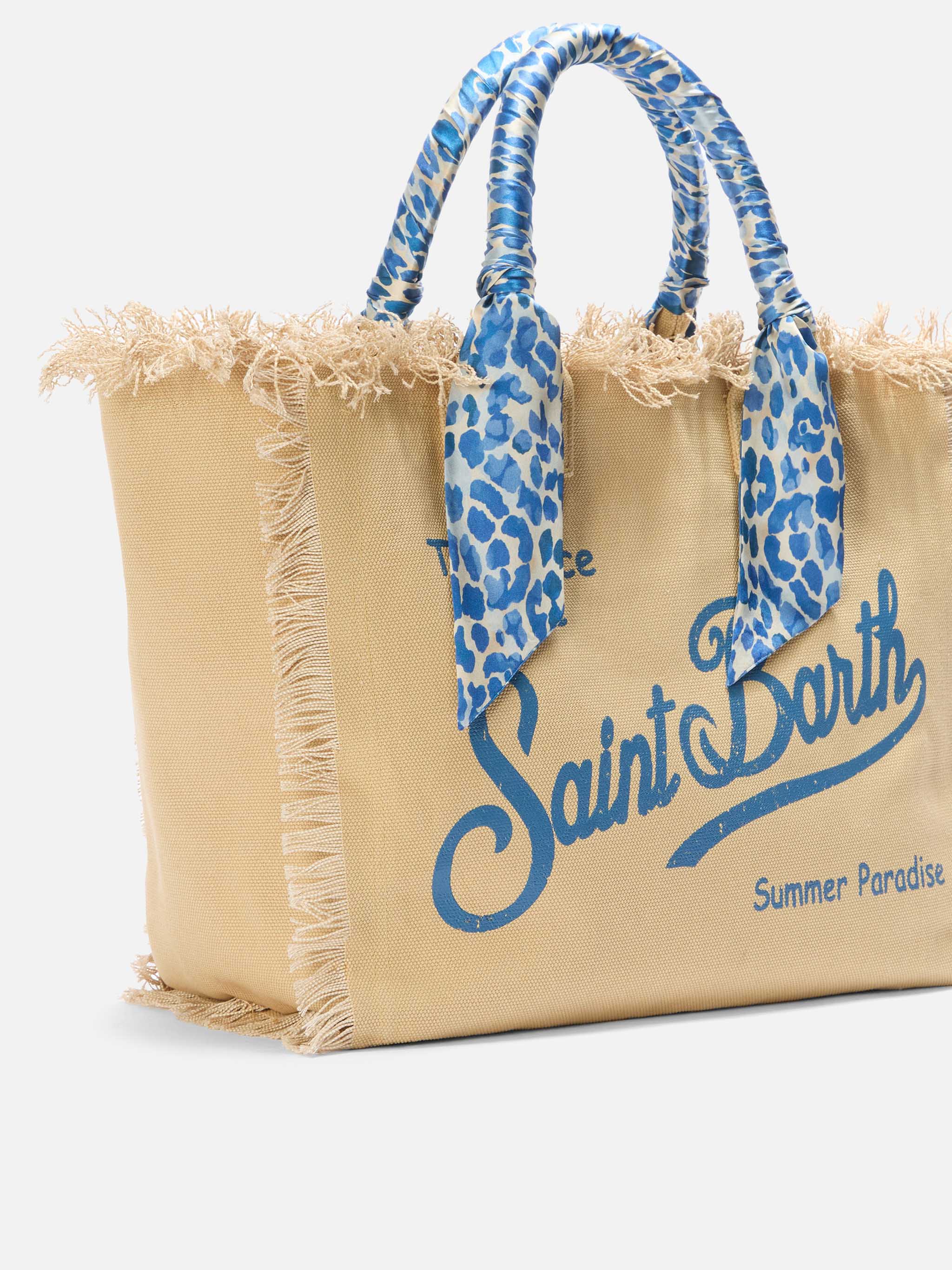 Beige Canvas Vanity regular bag with removable twill - Image 2