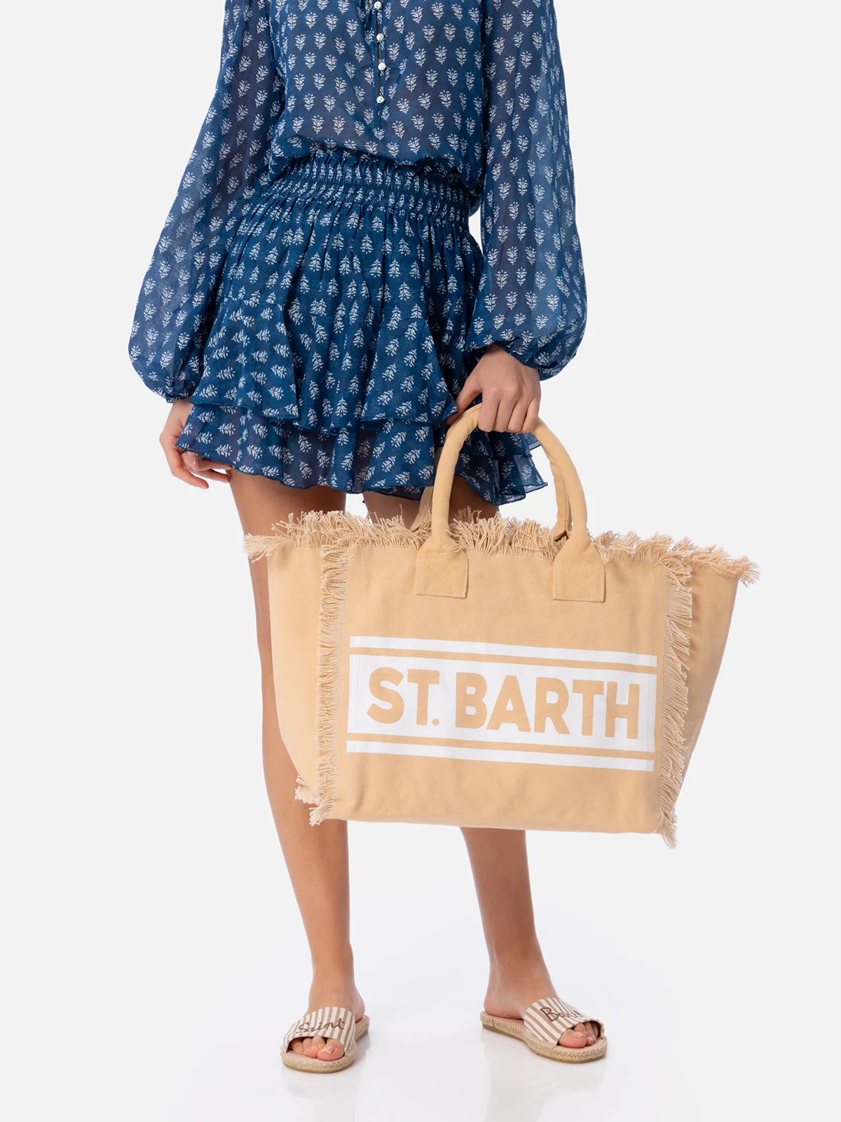 Beige cotton canvas Vanity shoulder bag - Image 5