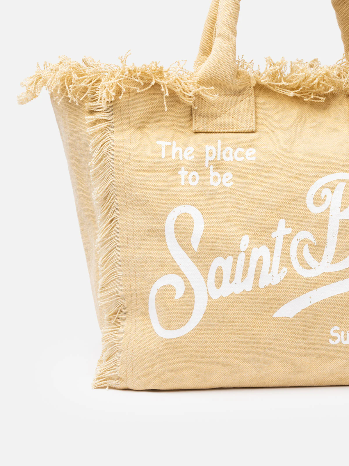 Beige cotton canvas Vanity tote bag - Image 3