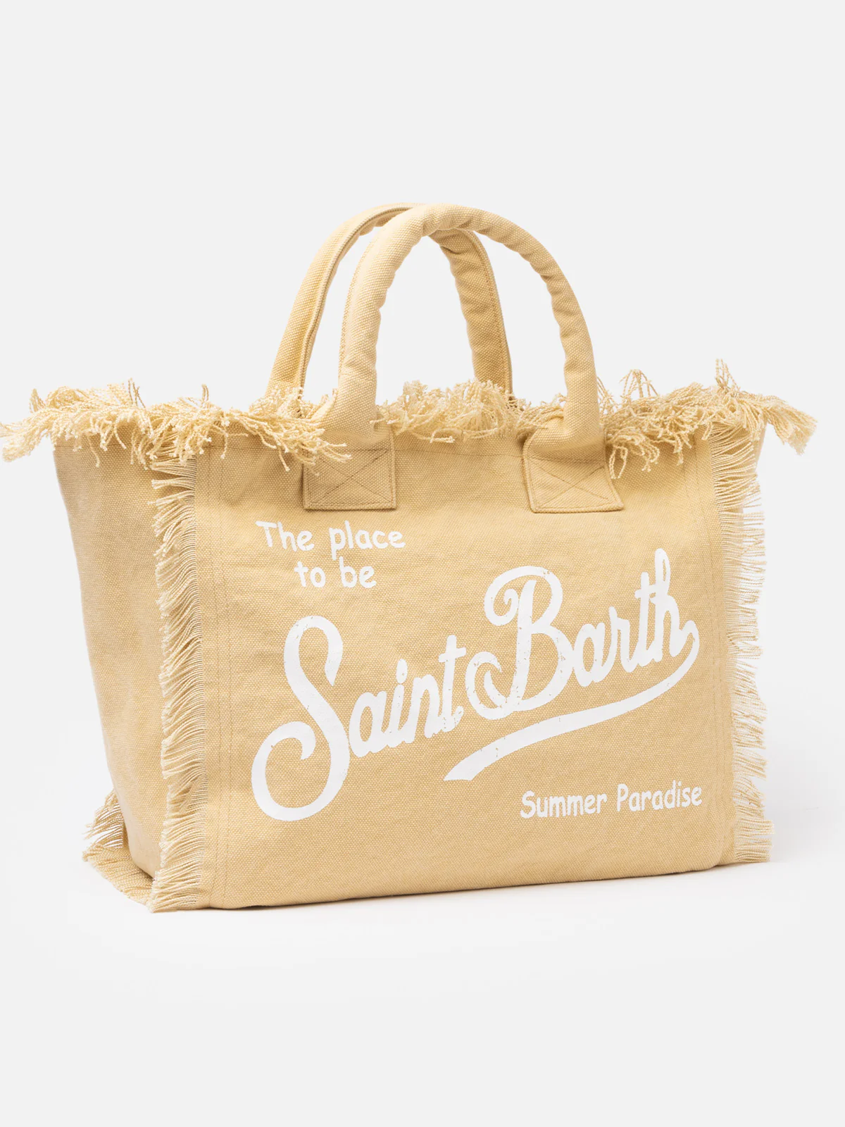 Beige cotton canvas Vanity tote bag - Image 4