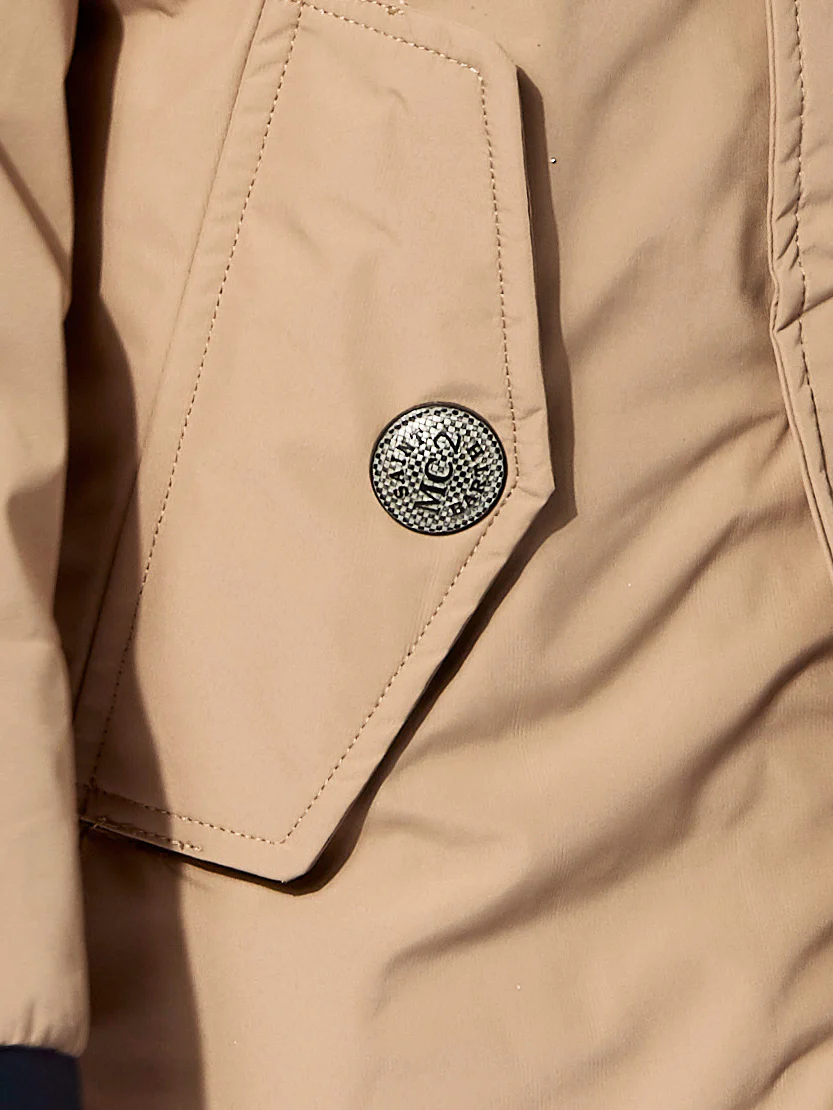 Boy hooded beige parka jacket Voyager Jr - Image 2