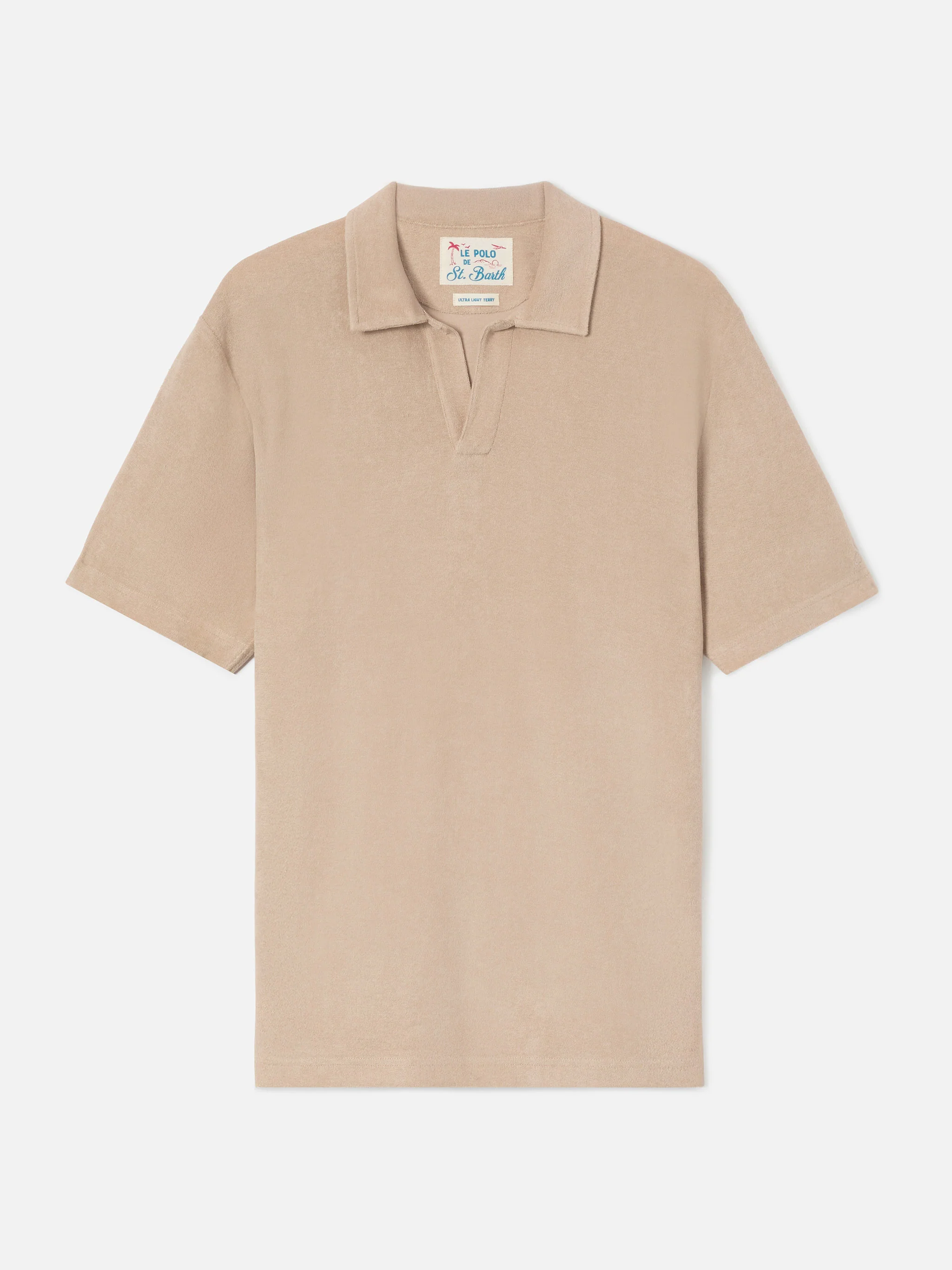 Beige Jeremy polo in terry-effect cotton - Image 5