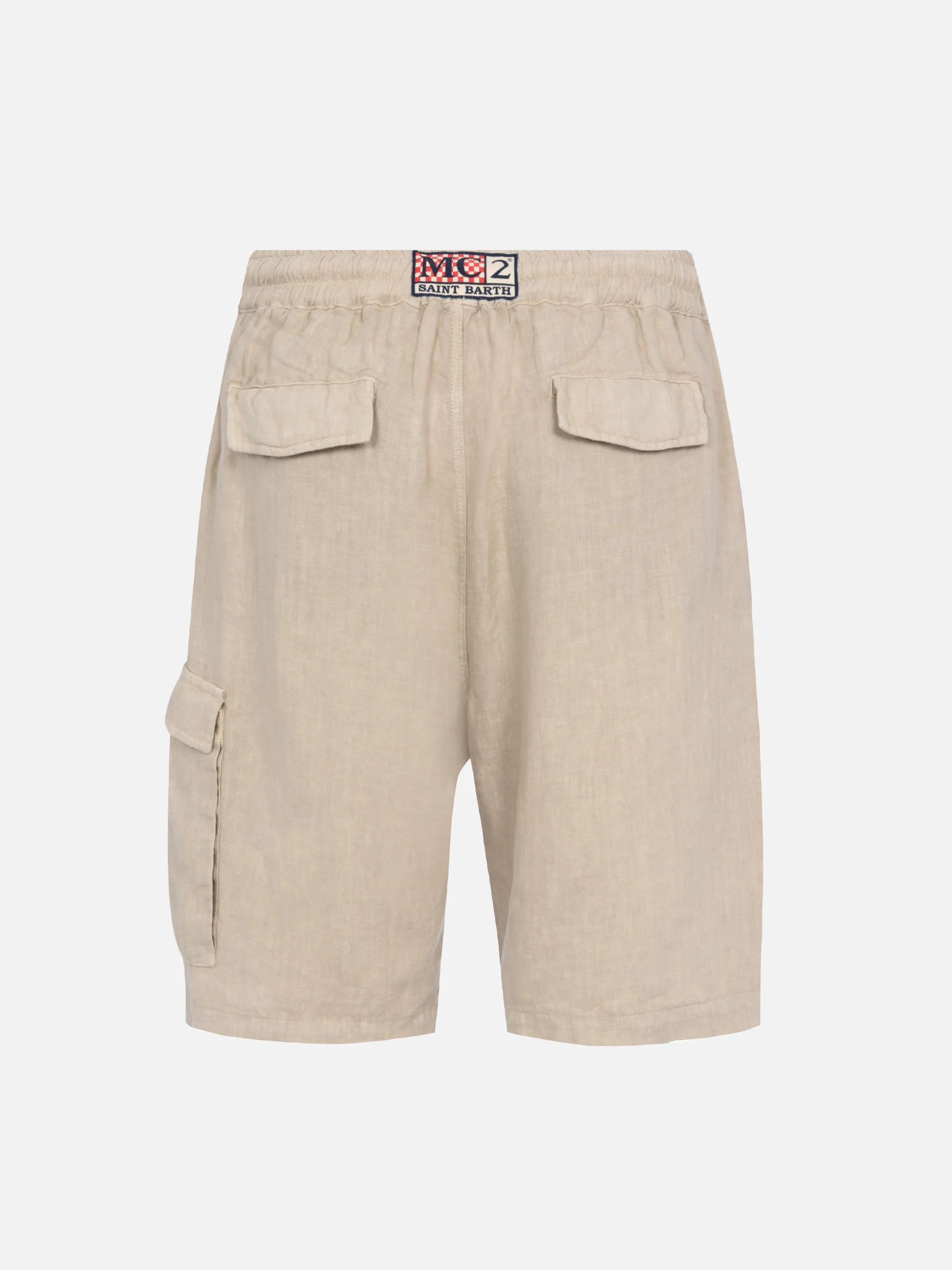 Beige linen bermuda Marseille - Image 5
