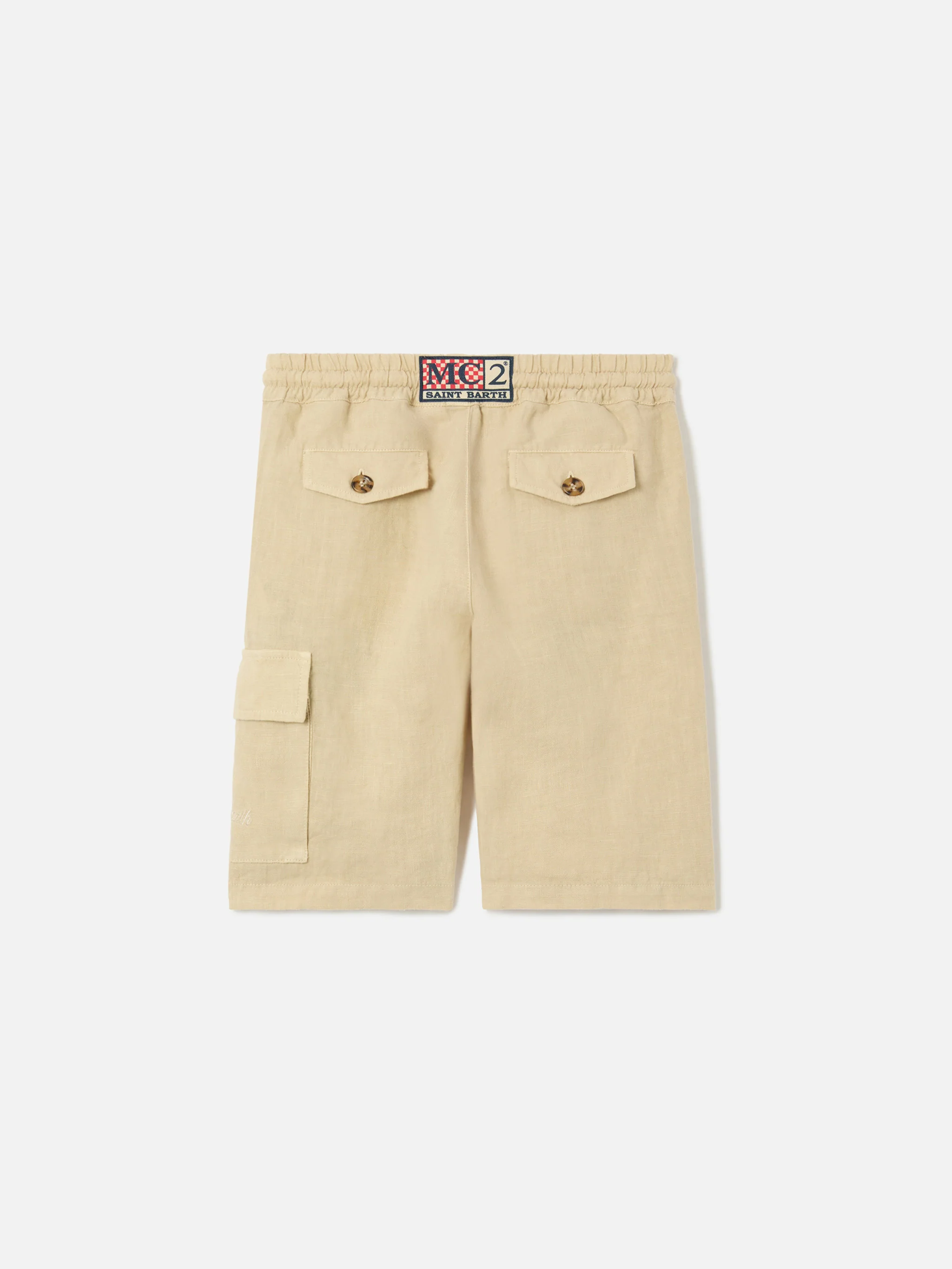Beige Marseille Jr shorts in linen - Image 2