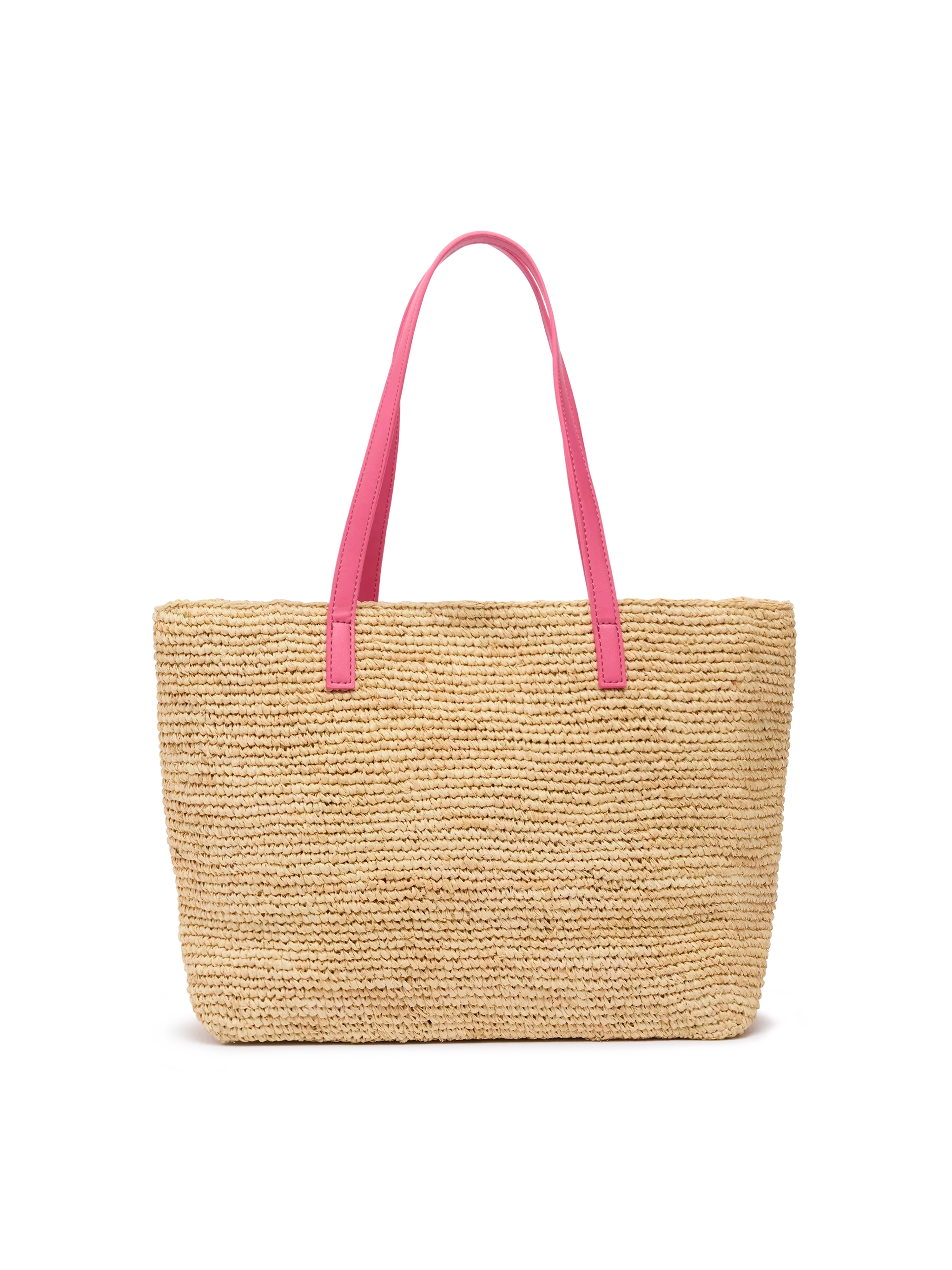 Beige Raffia City Mid bag with Saint Barth embroidered logo - Image 5