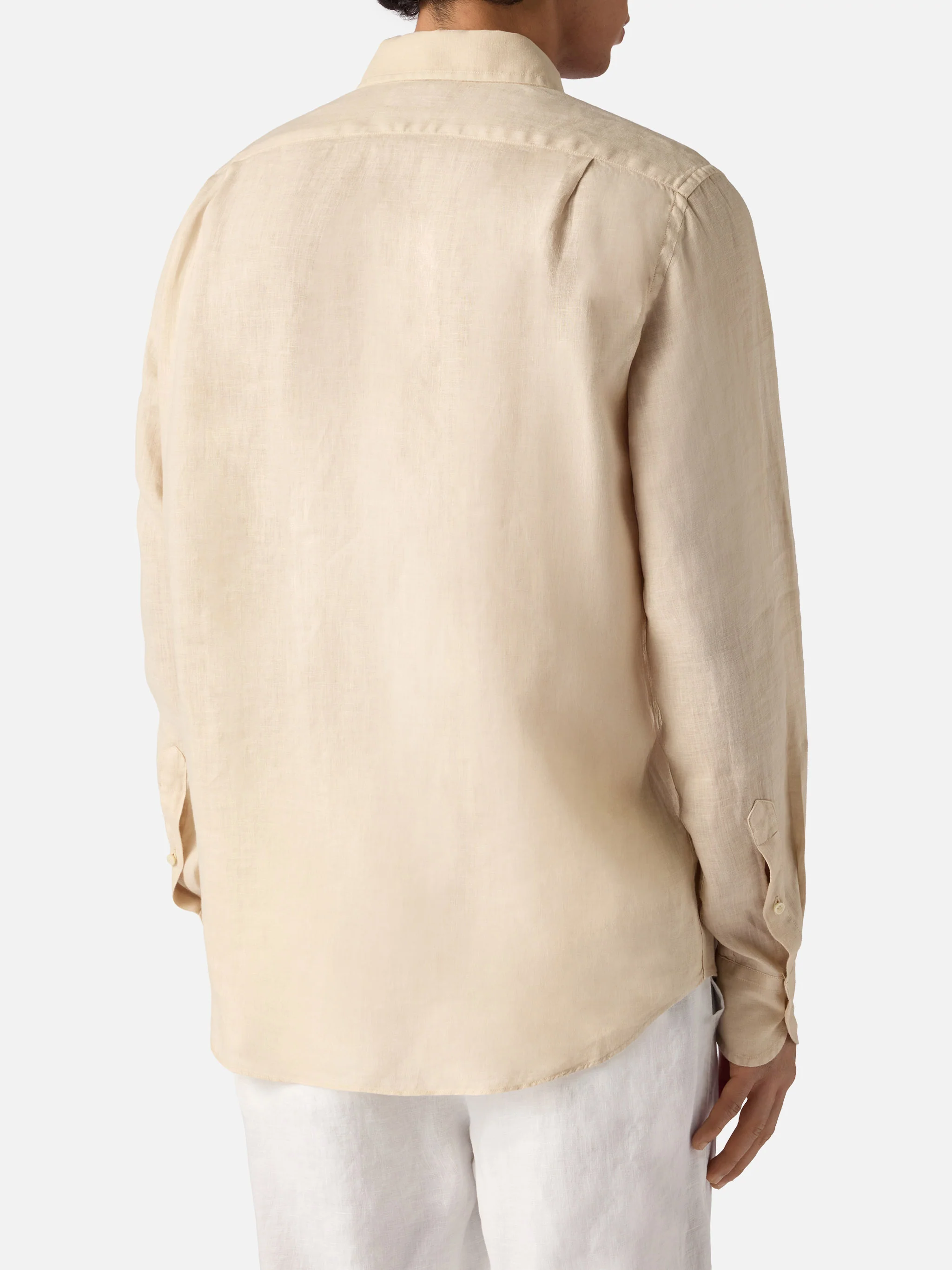 Beige Raphael shirt in pure linen - Image 3