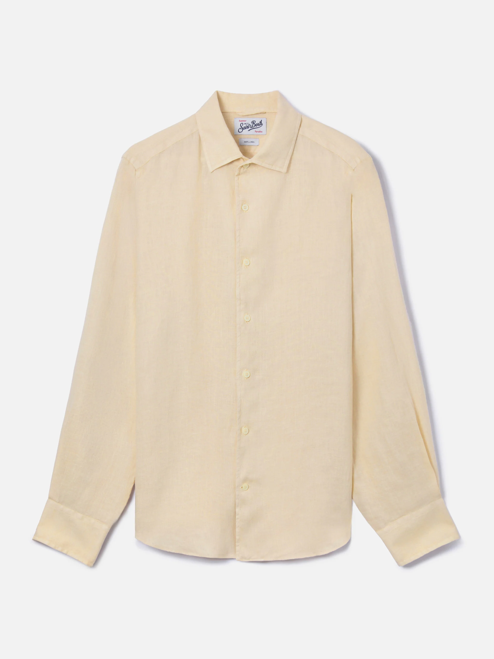 Beige Raphael shirt in pure linen - Image 4