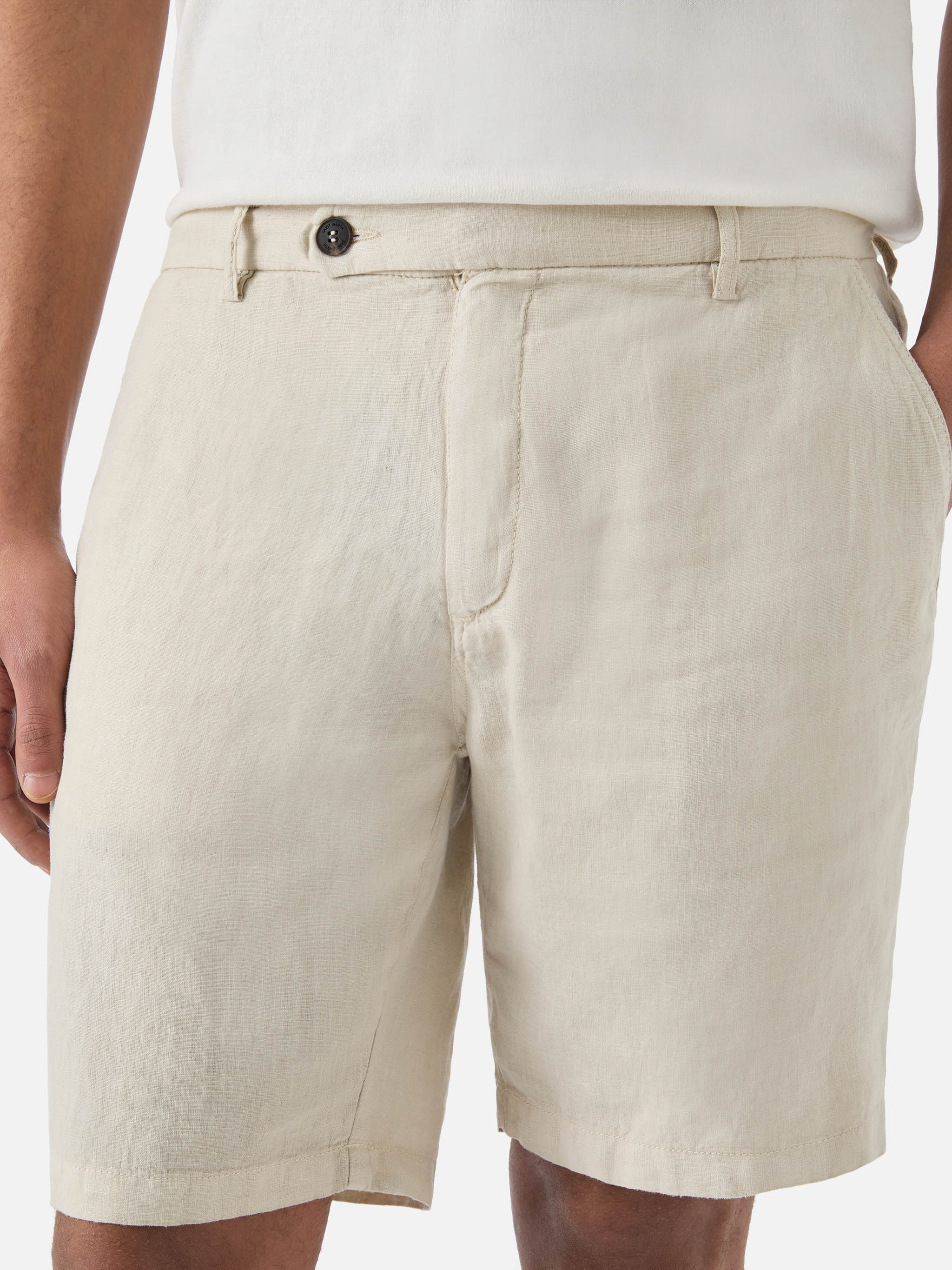 Beige Sebastian bermuda shorts in pure linen - Image 2