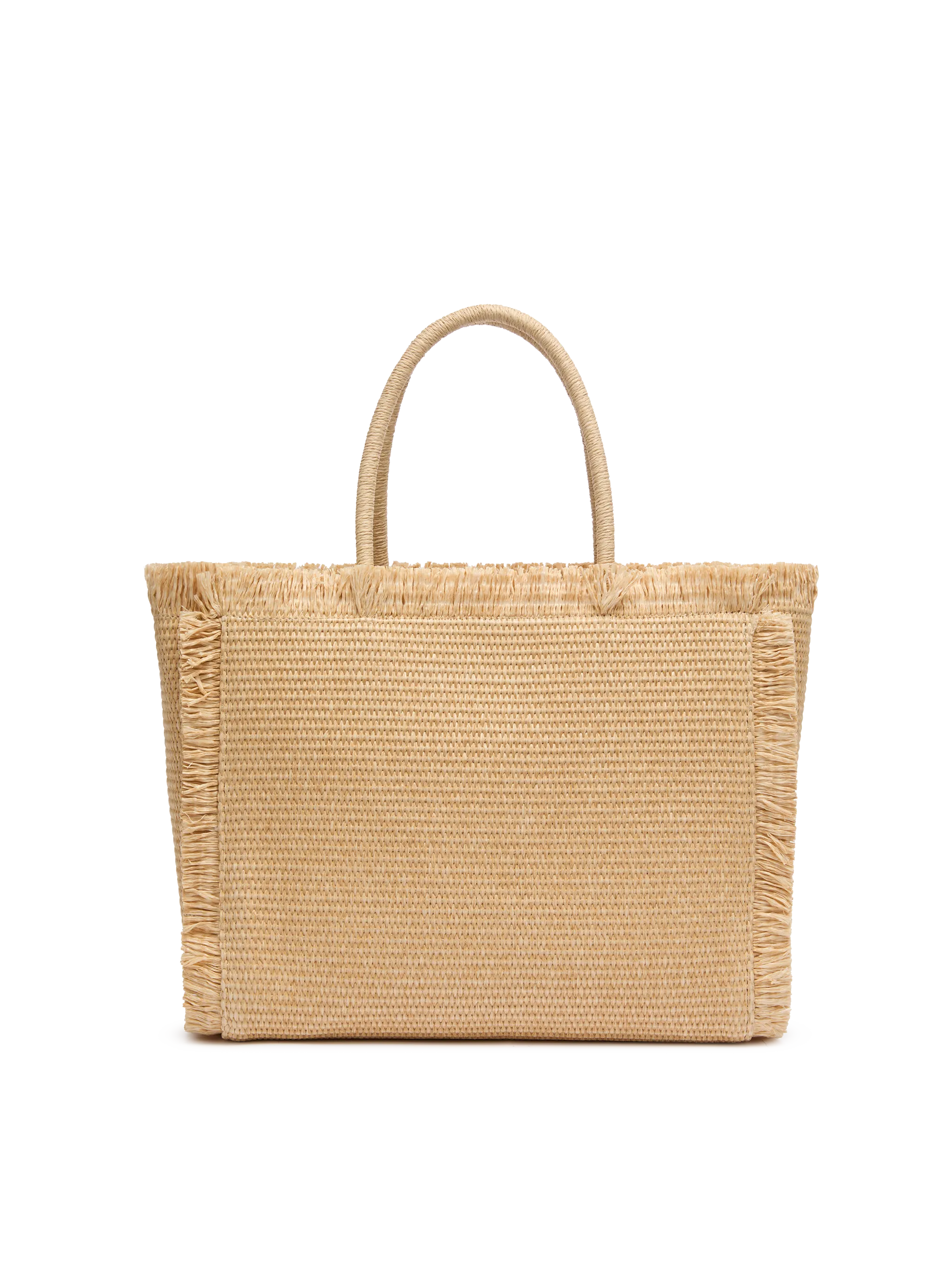 Beige straw effect Vanity tote bag - Image 5