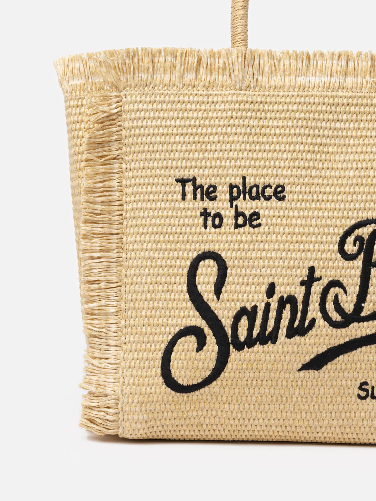 Beige straw effect Vanity tote bag - Image 3