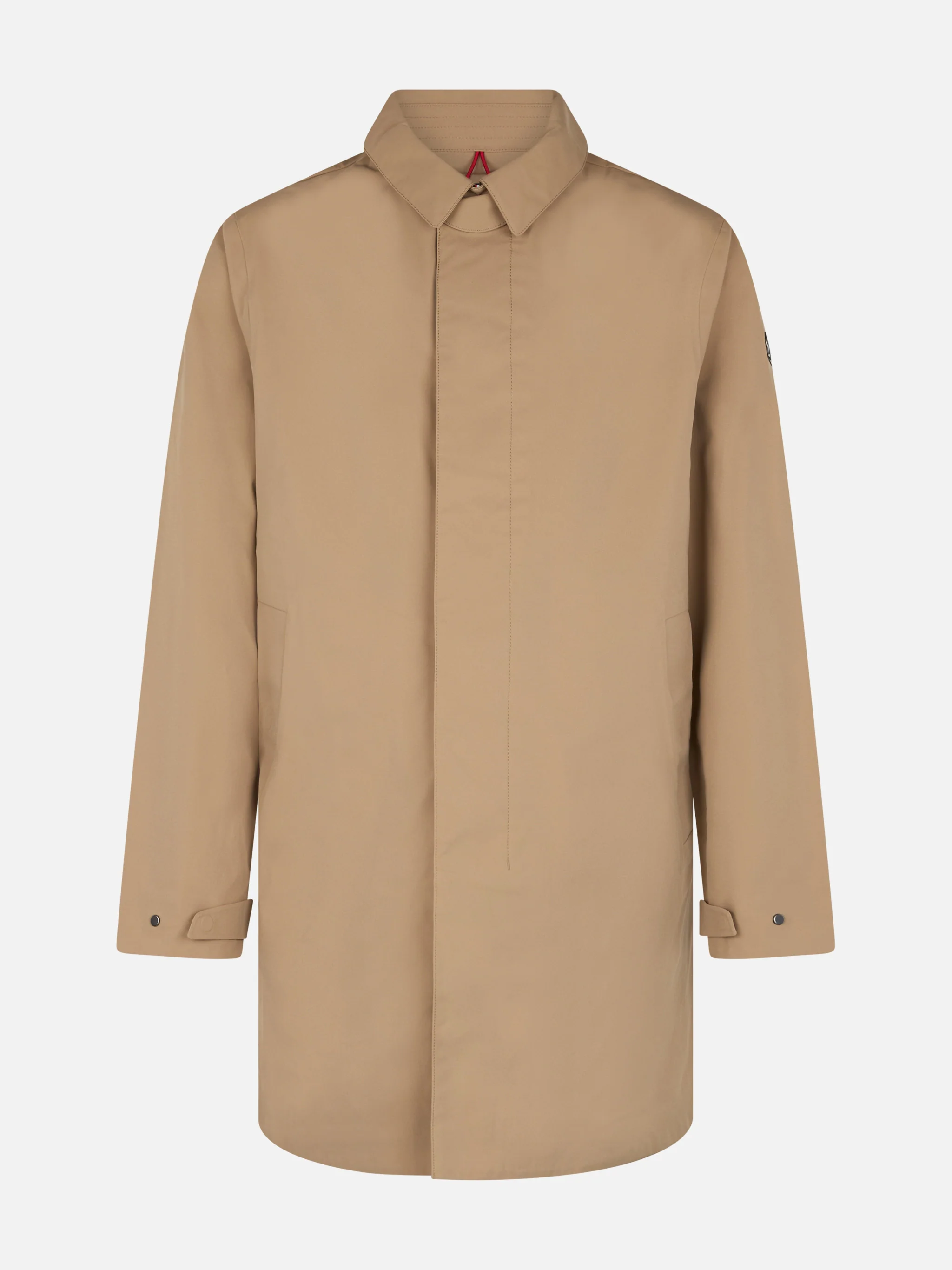 Beige stretch fabric trench Elbert with welt - Image 7