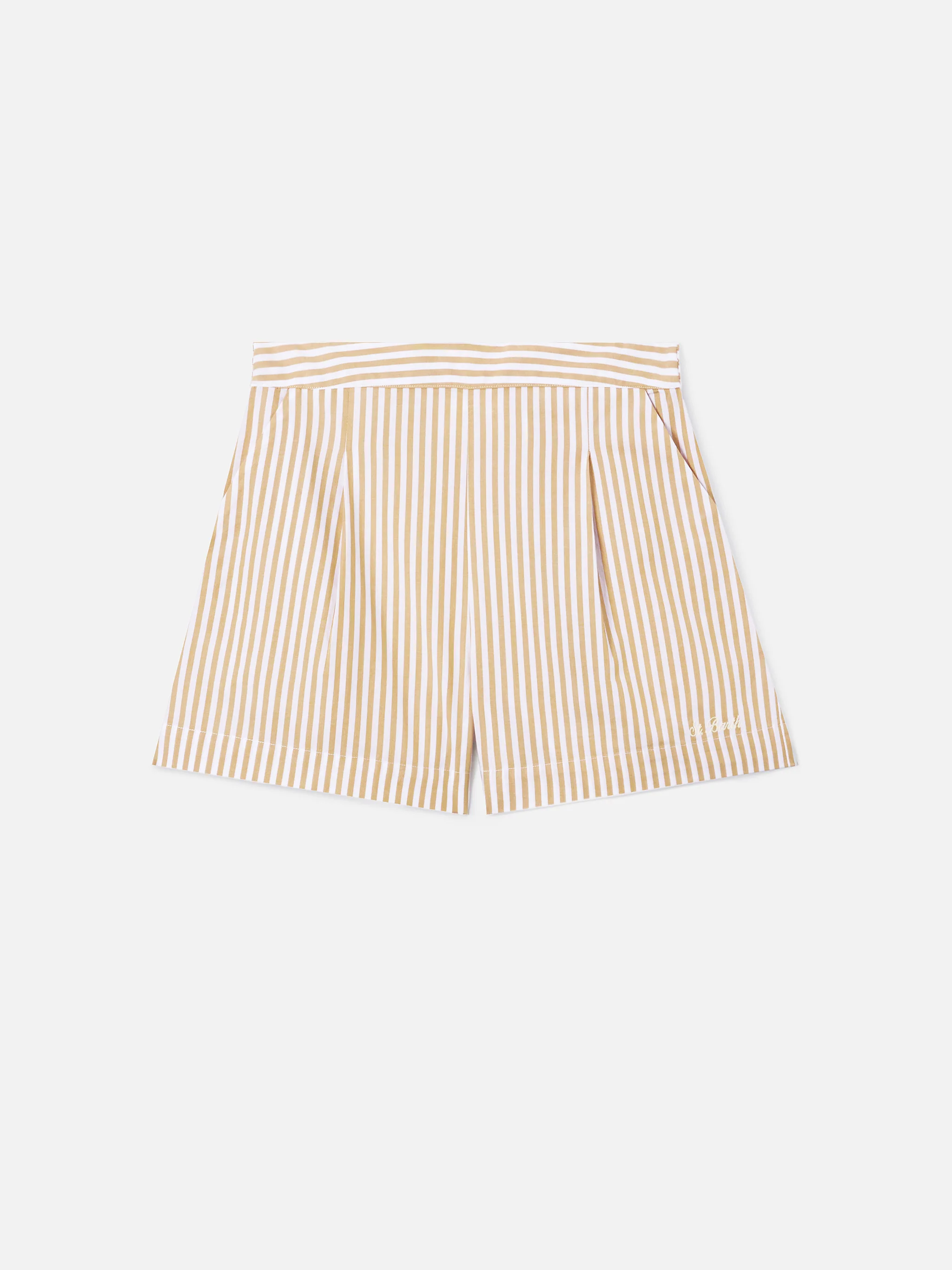 Amani beige striped shorts - Image 5