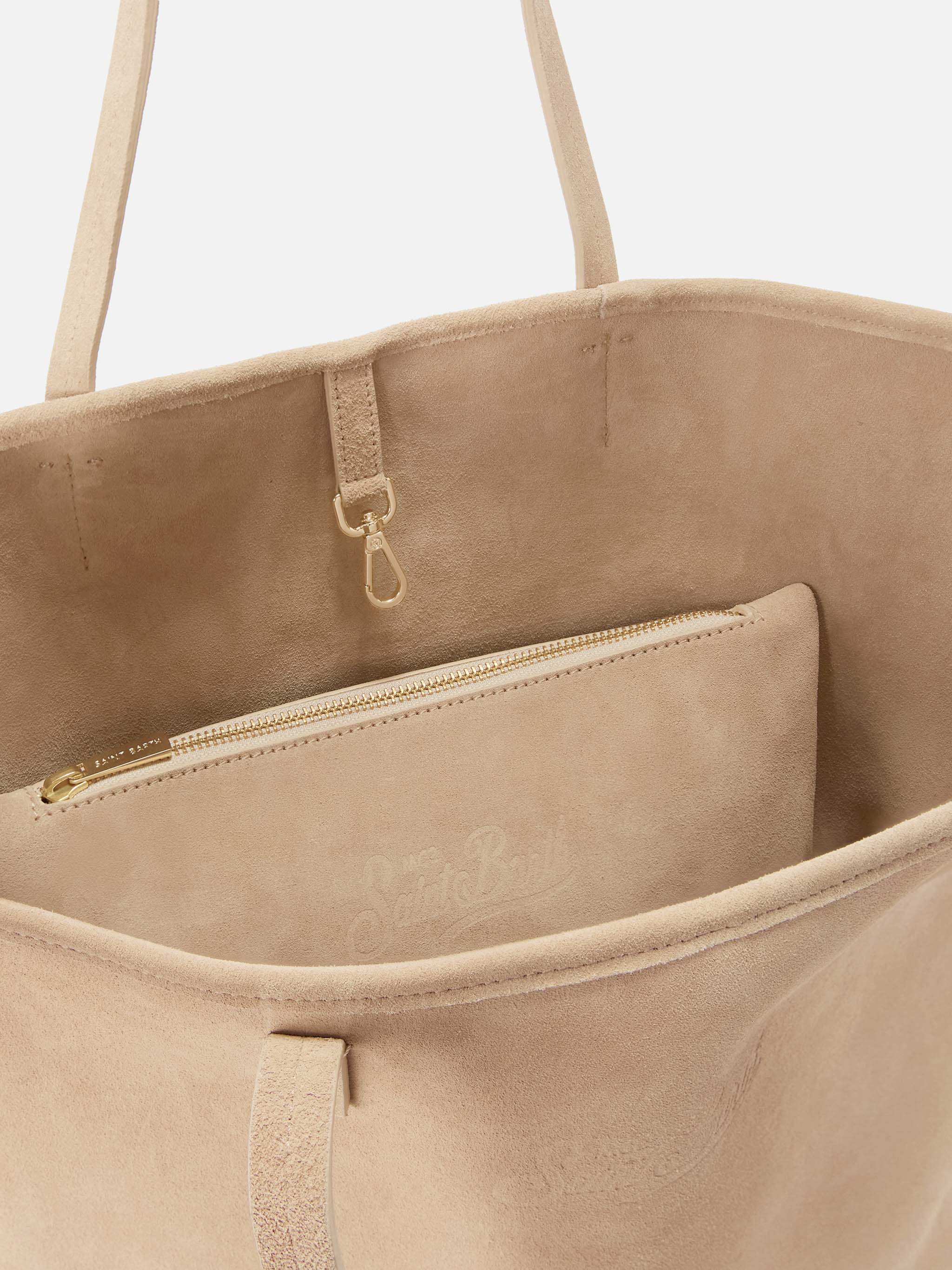 Beige suede City regular bag - Image 5