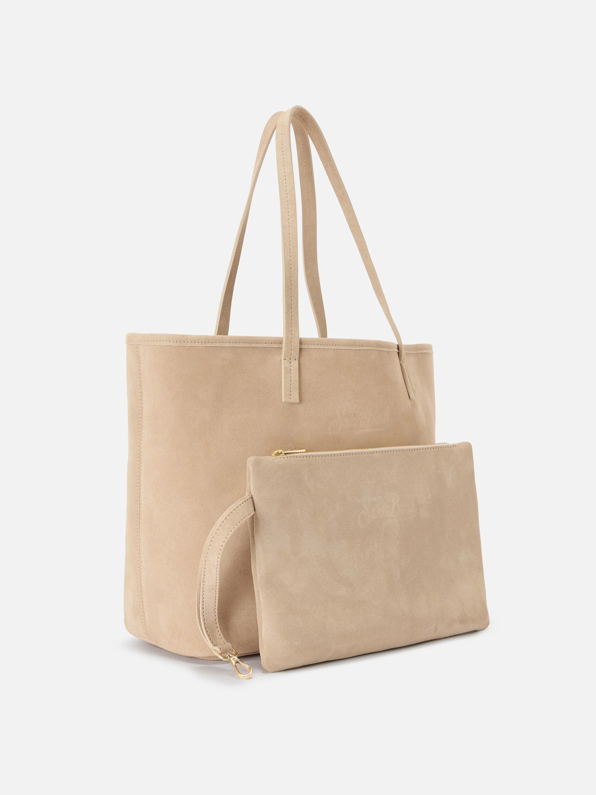 Beige suede City regular bag - Image 6