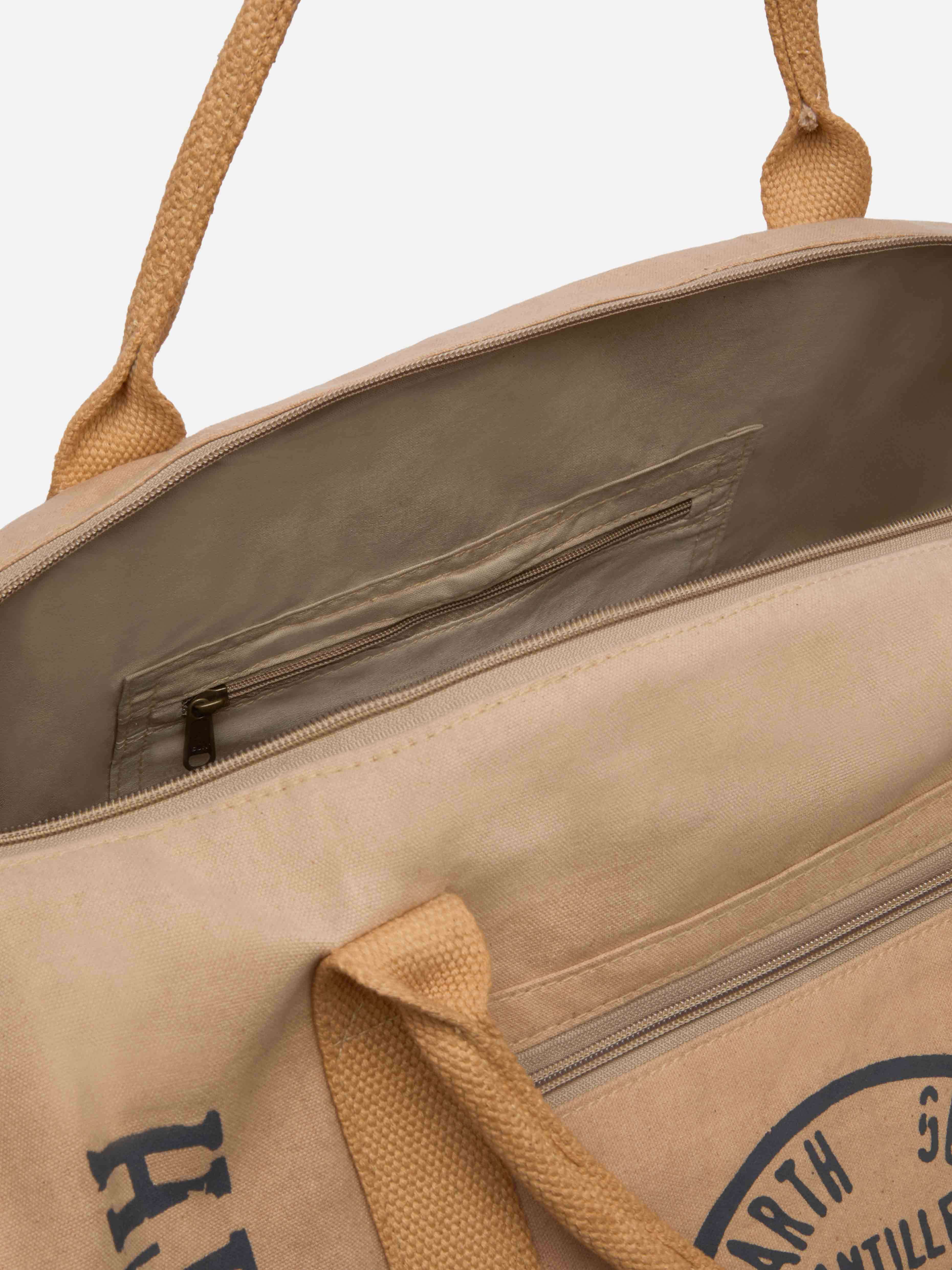 Beige travel duffel bag Maxime - Image 5