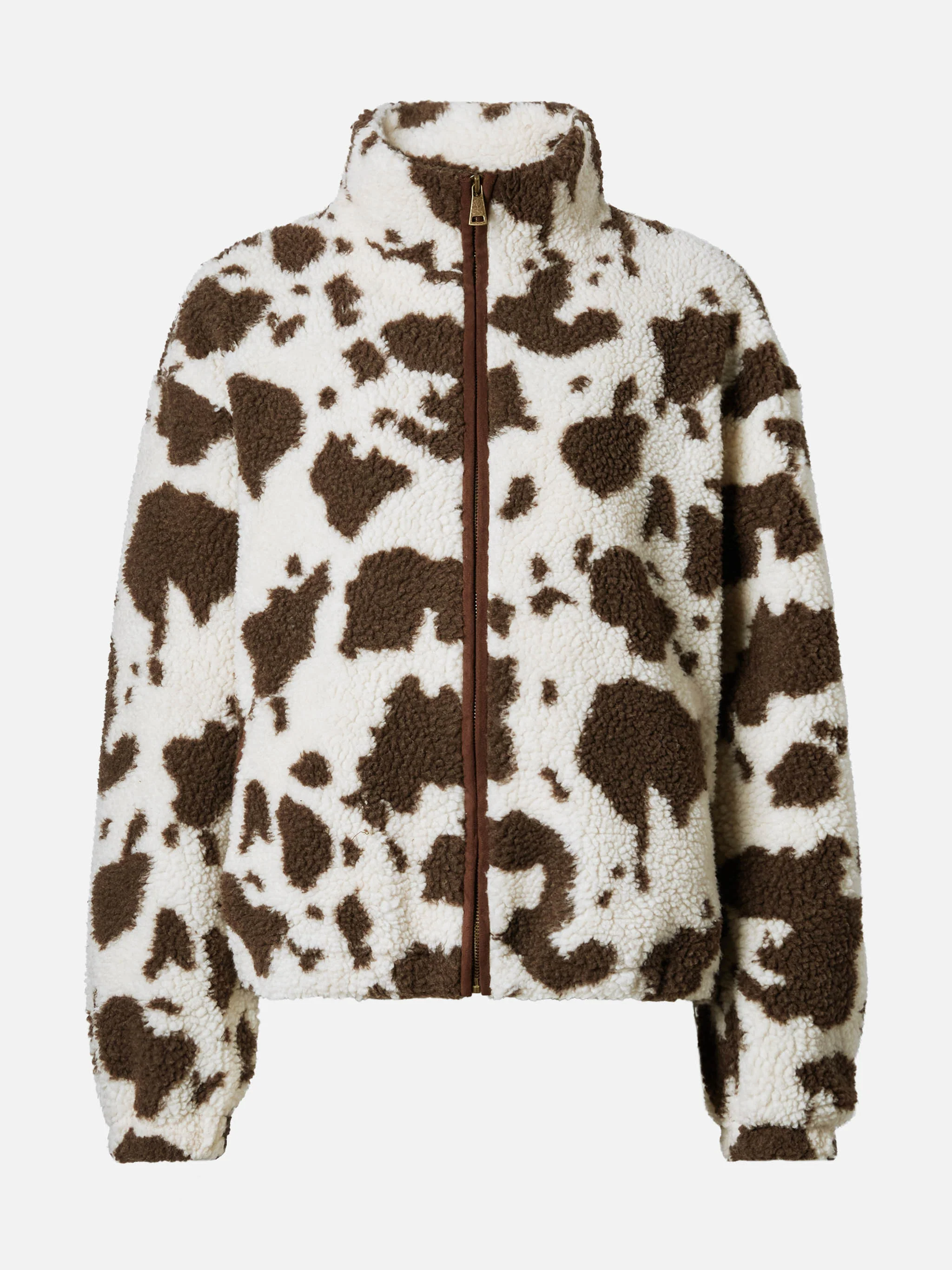Bercy teddy jacket with cow print and faux-suede details - Image 6