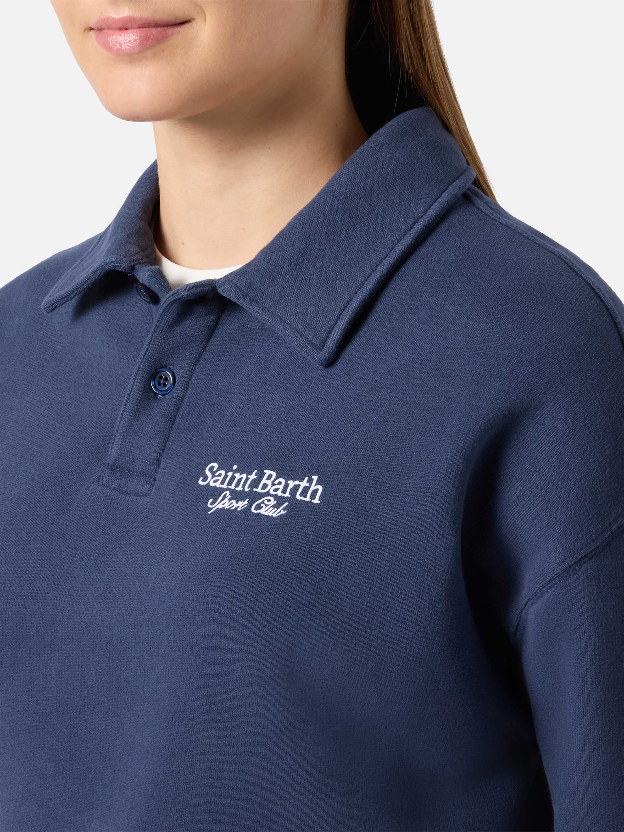 Berenice sweatshirt blue with Saint Barth Sport Club embroidery - Image 2
