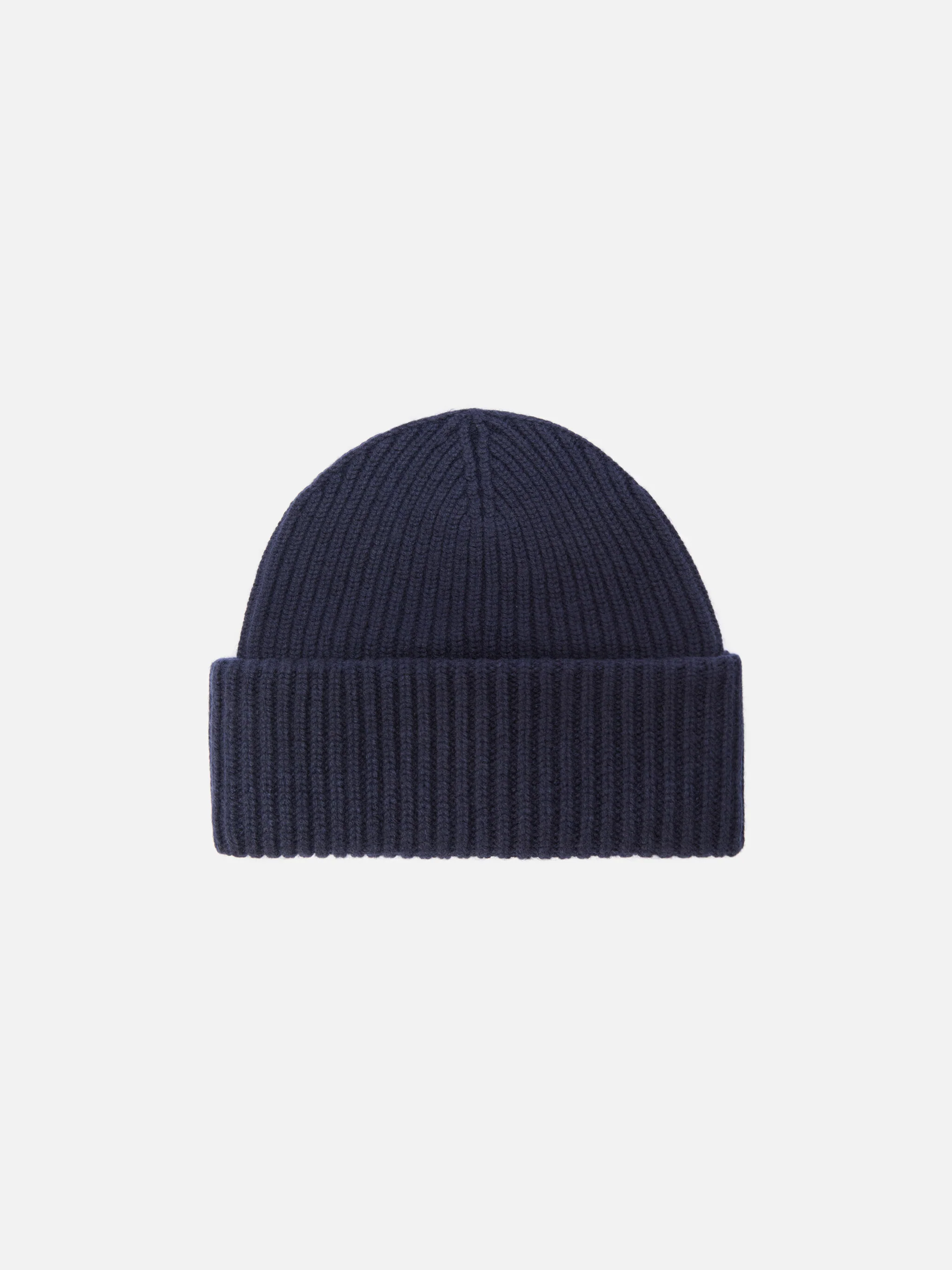 Ribbed beanie Berry in navy blue with Saint Barth patch - Image 3