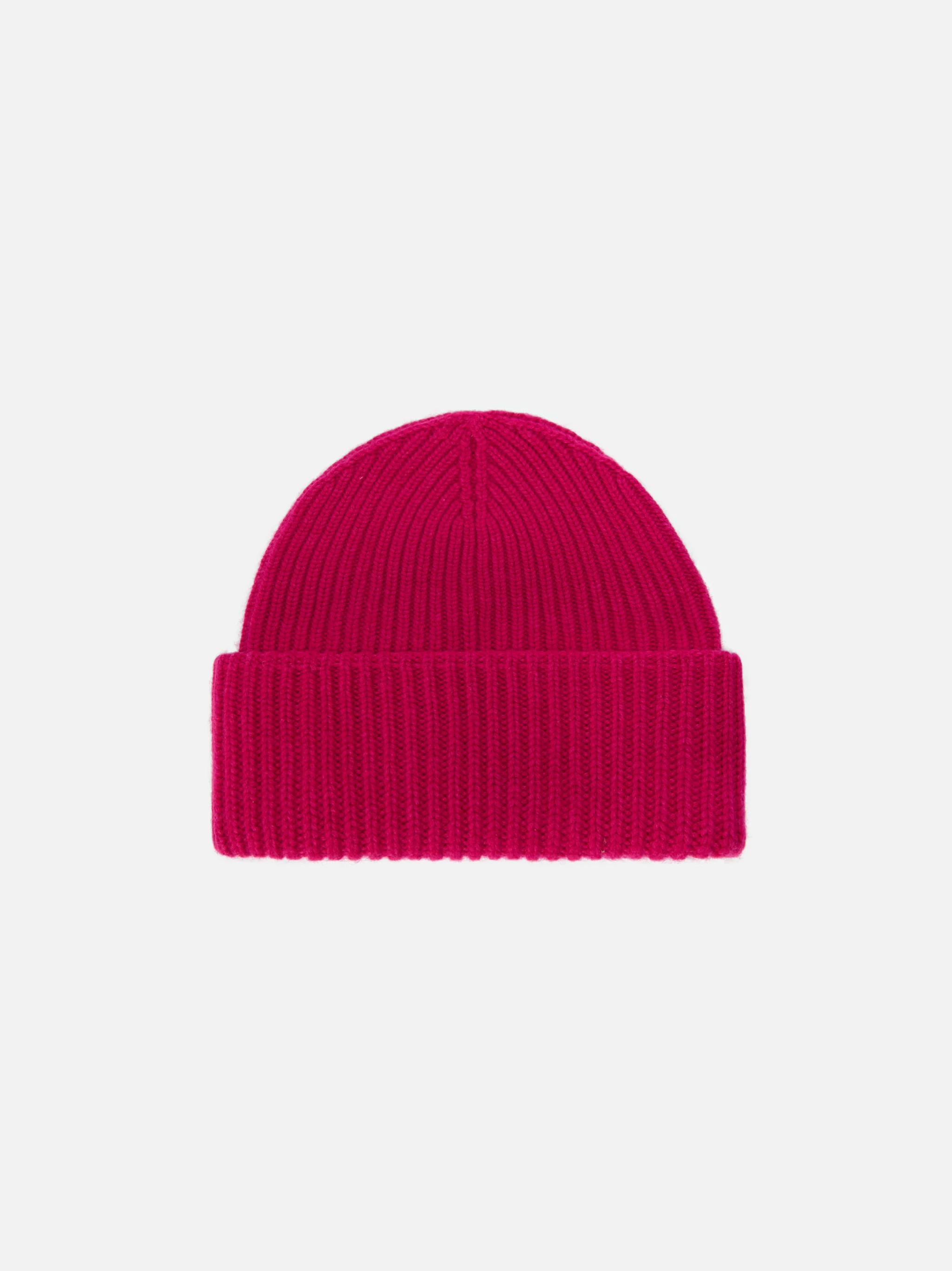 Berry W ribbed cashmere-blend beanie in fuchsia - Image 3