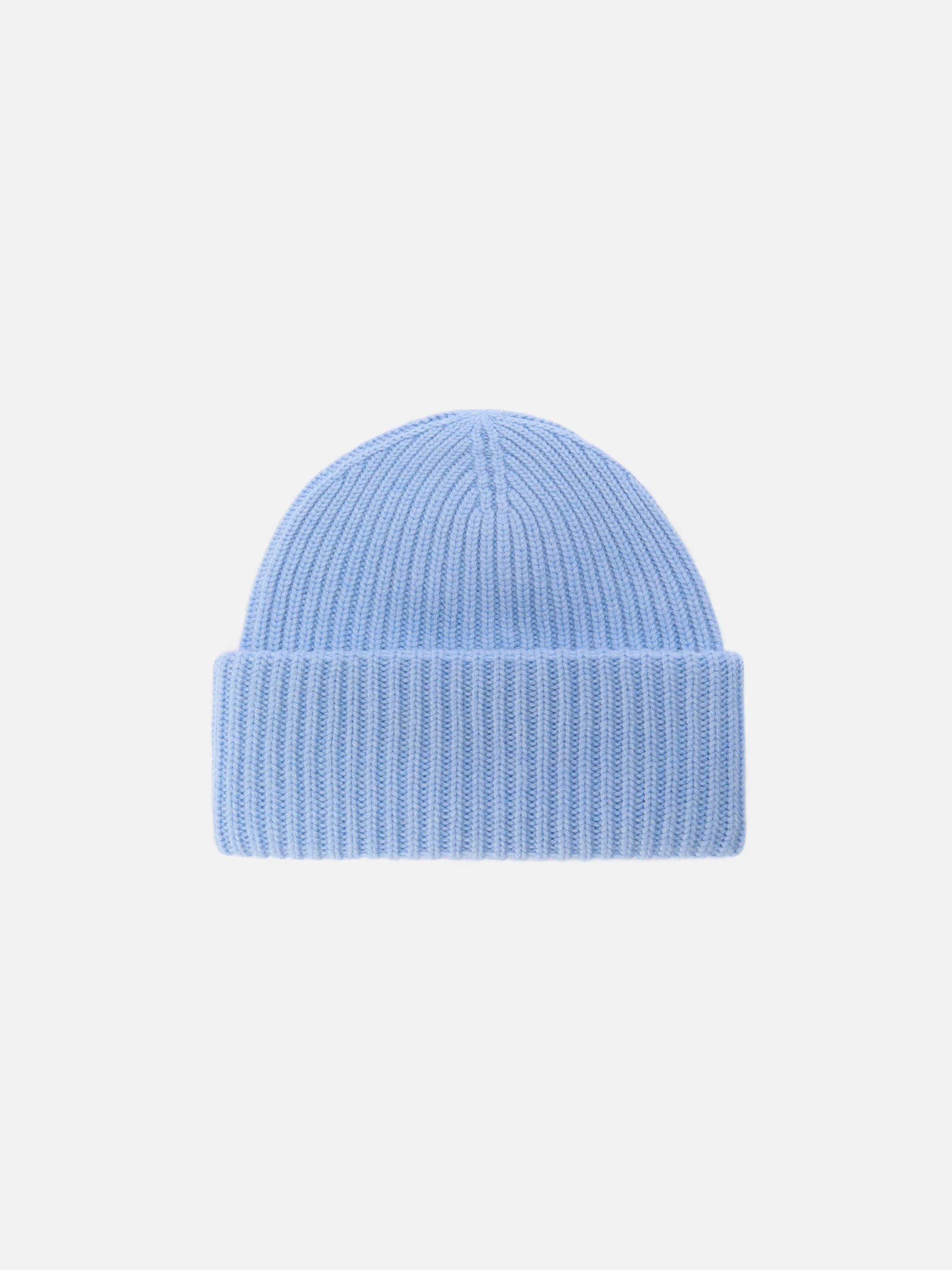 Berry W ribbed cashmere-blend beanie in light blue - Image 3
