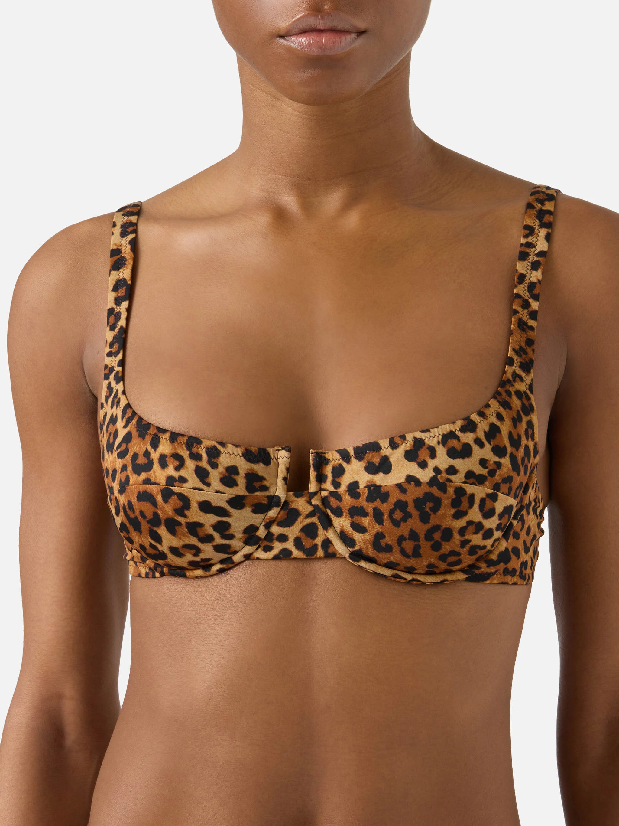 Bikini Perlamir balconette with all-over leopard print - Image 3