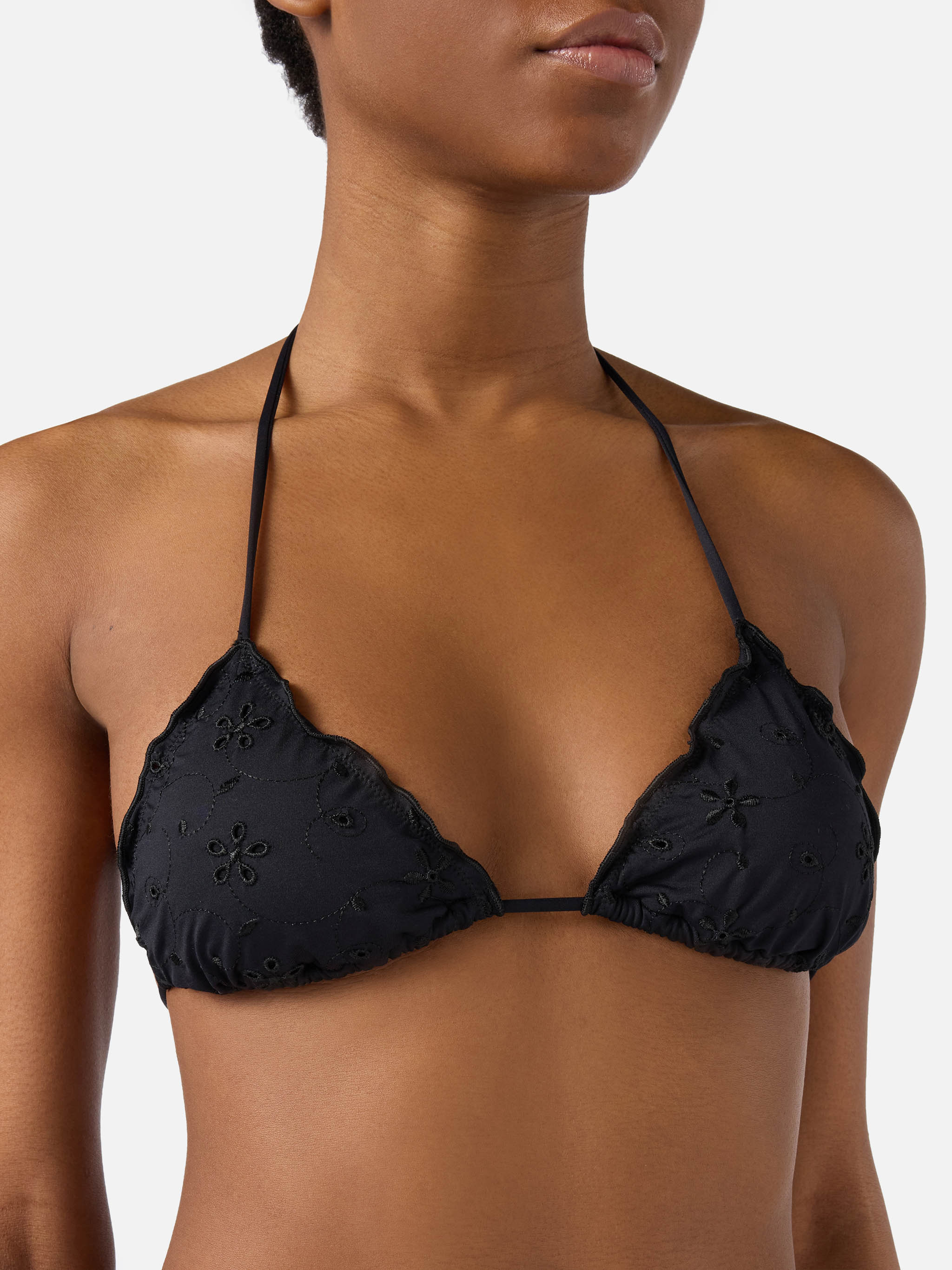 Triangle bikini Sarius triangle in black sangallo - Image 3