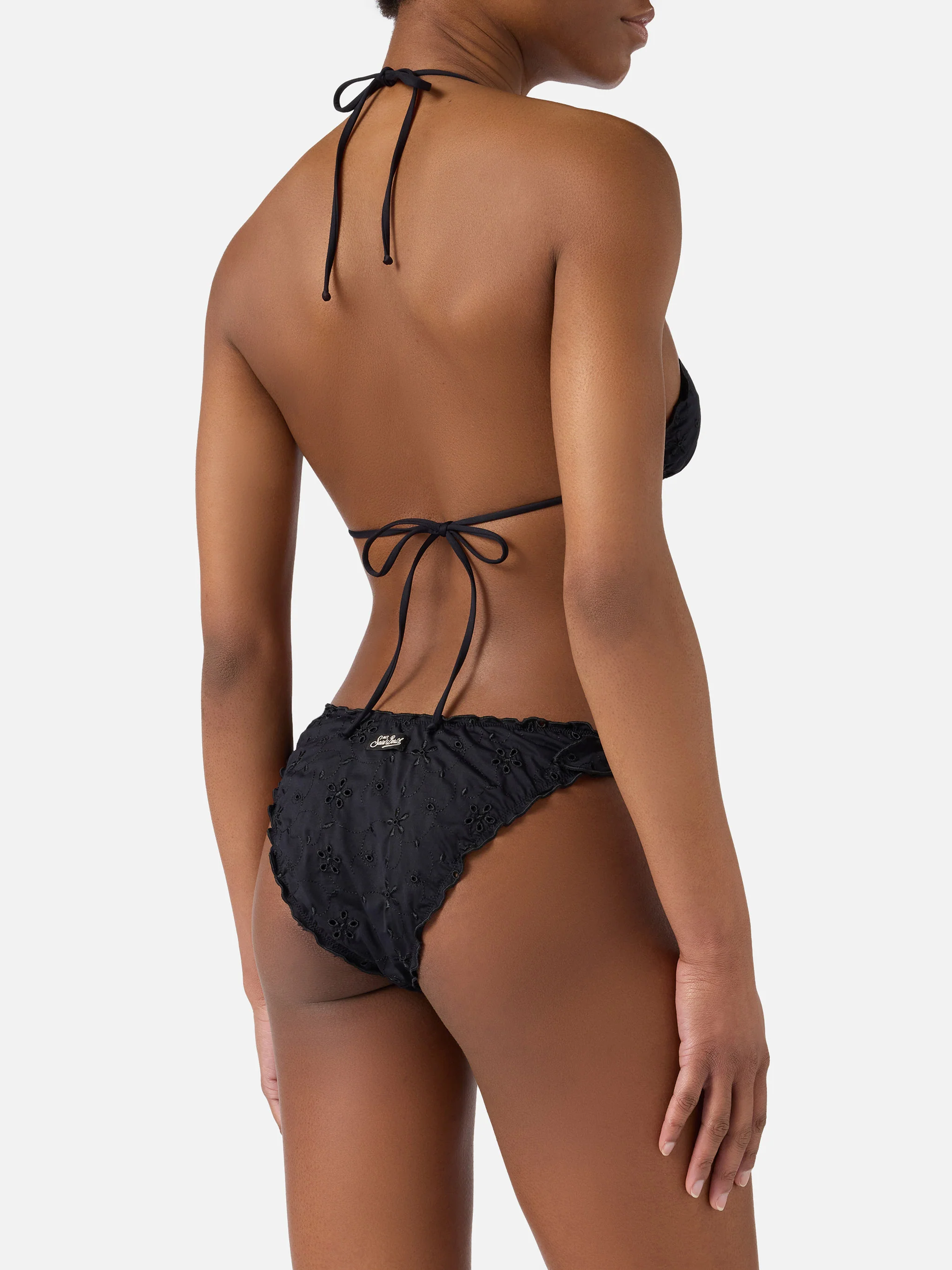 Triangle bikini Sarius triangle in black sangallo - Image 4