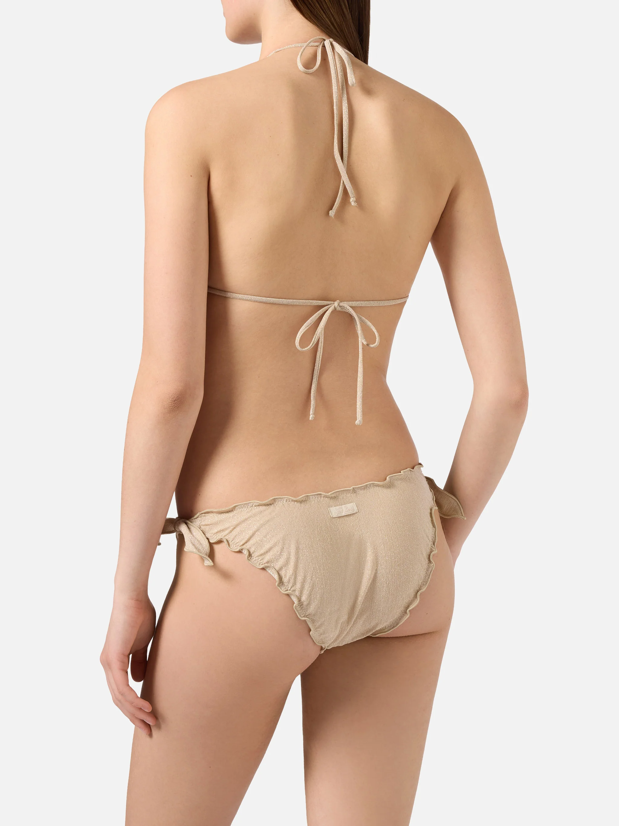 Bikini Sarius triangle in gold lurex - Image 4