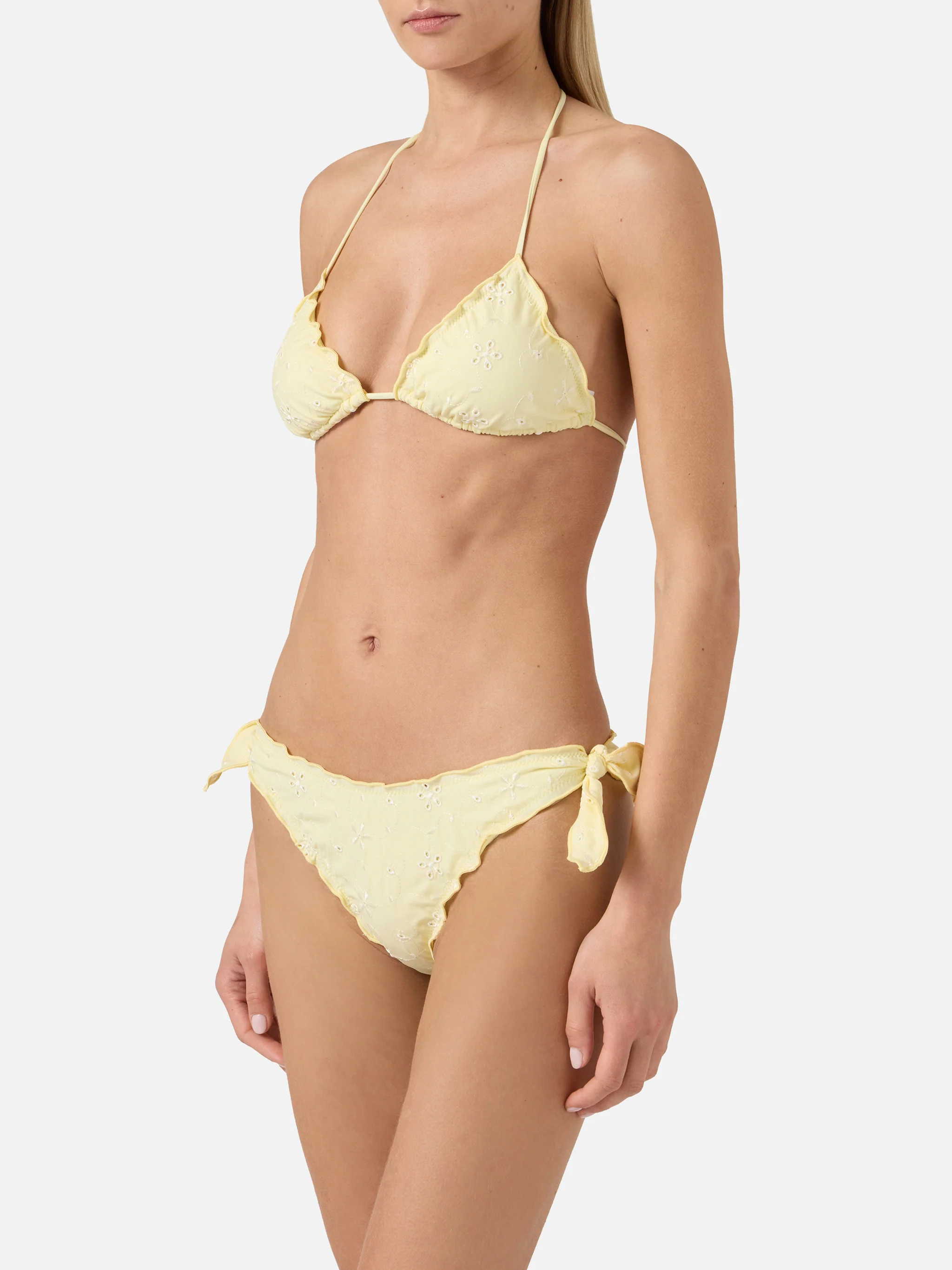 Triangle bikini Sarius in yellow sangallo - Image 2