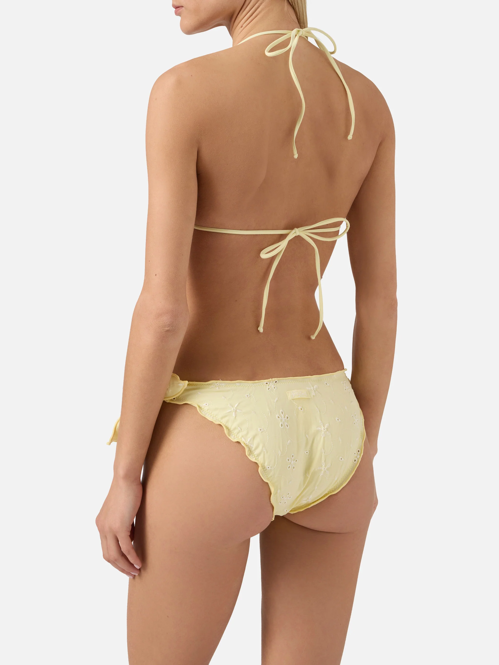 Triangle bikini Sarius in yellow sangallo - Image 4