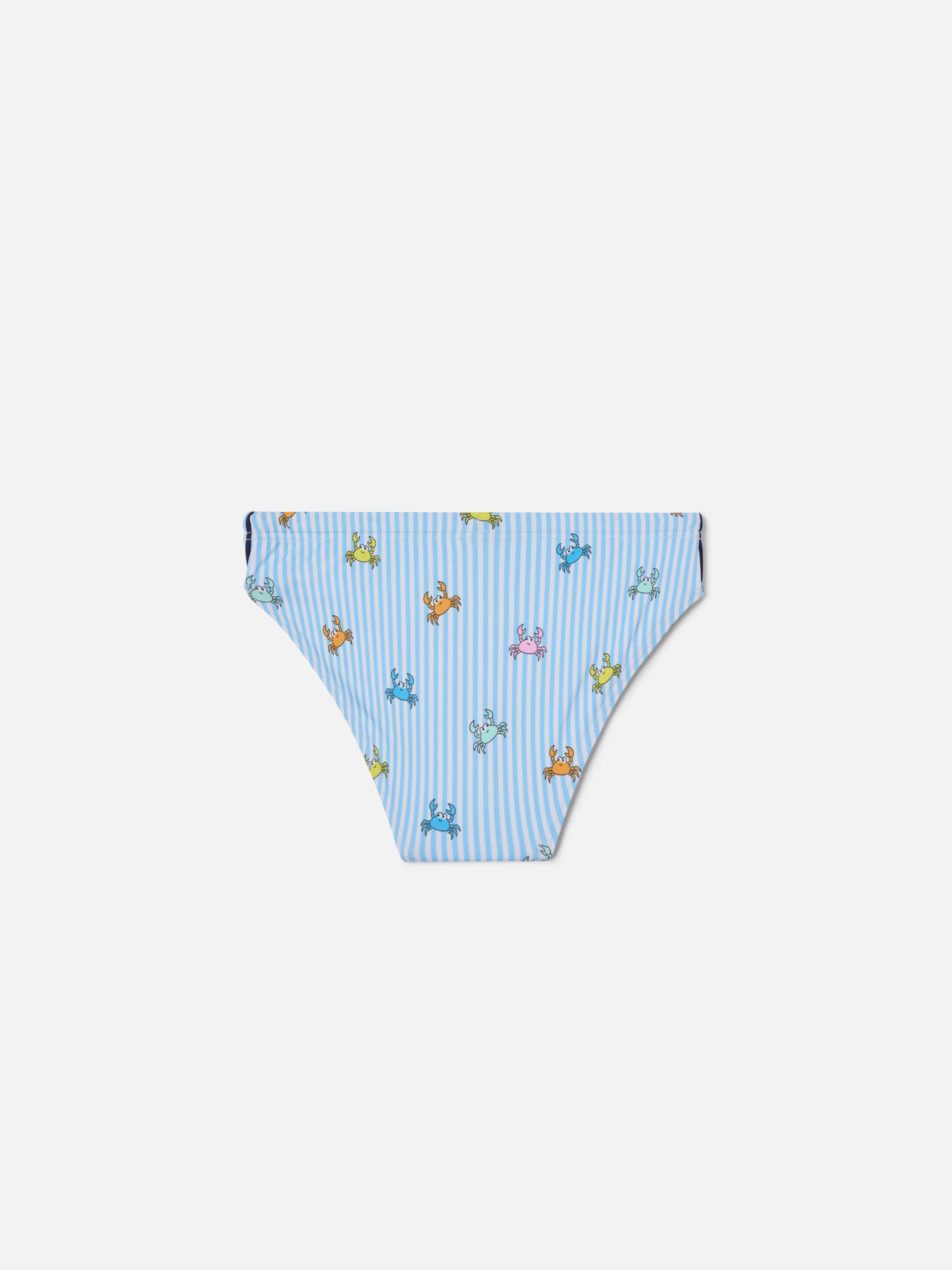 Billy striped swim briefs with all-over crab print - Image 2