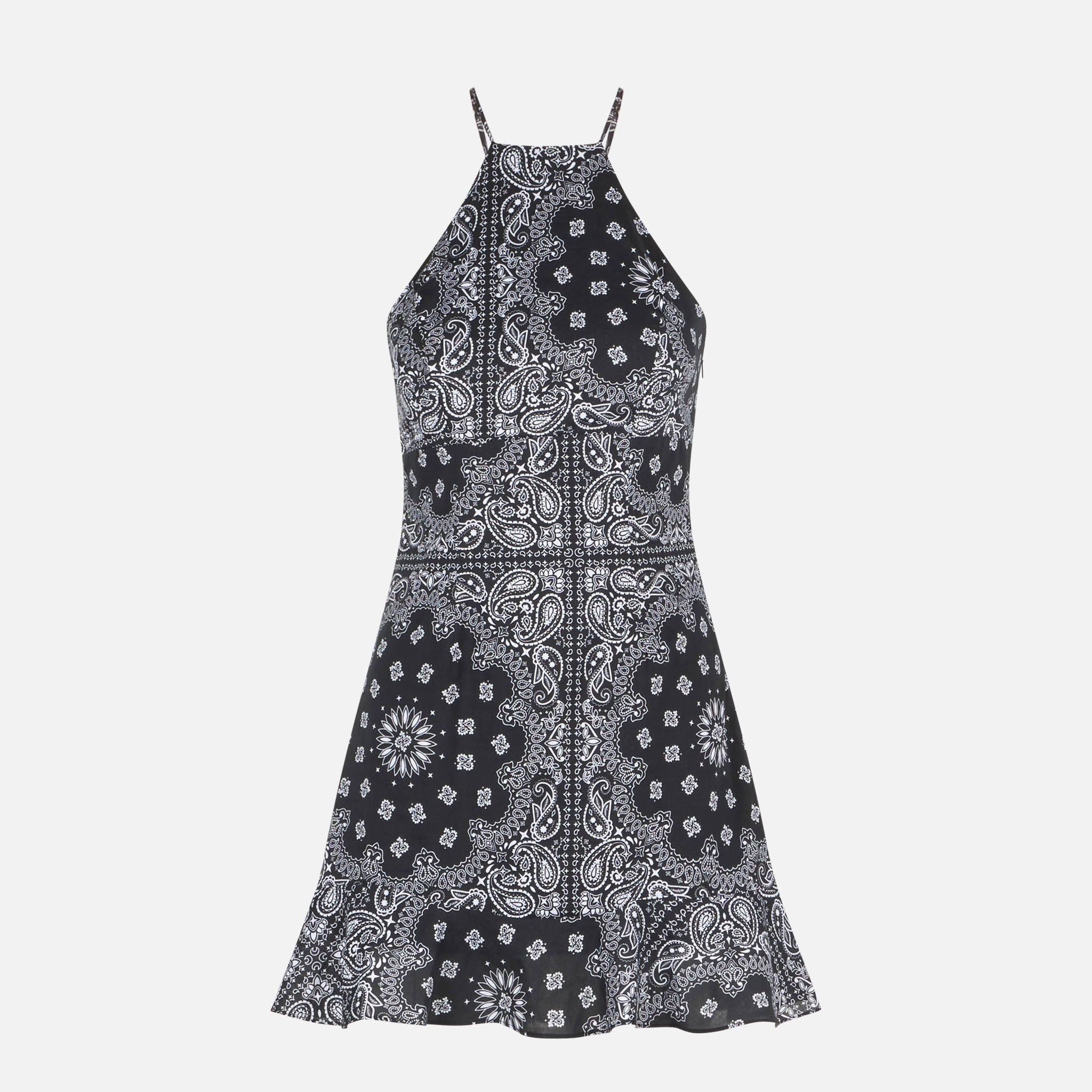 Black bandanna print slip dress Avrill - Image 4