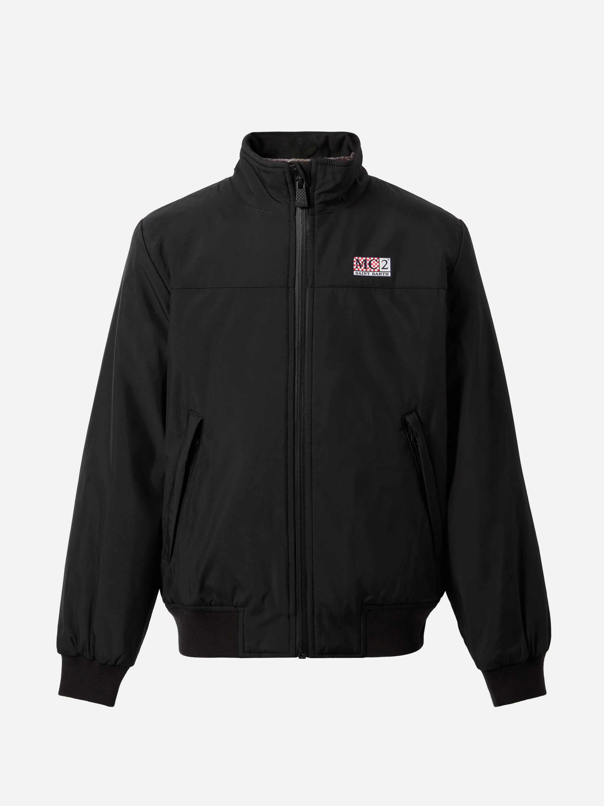 Black bomber jacket Country Jr with furry lining