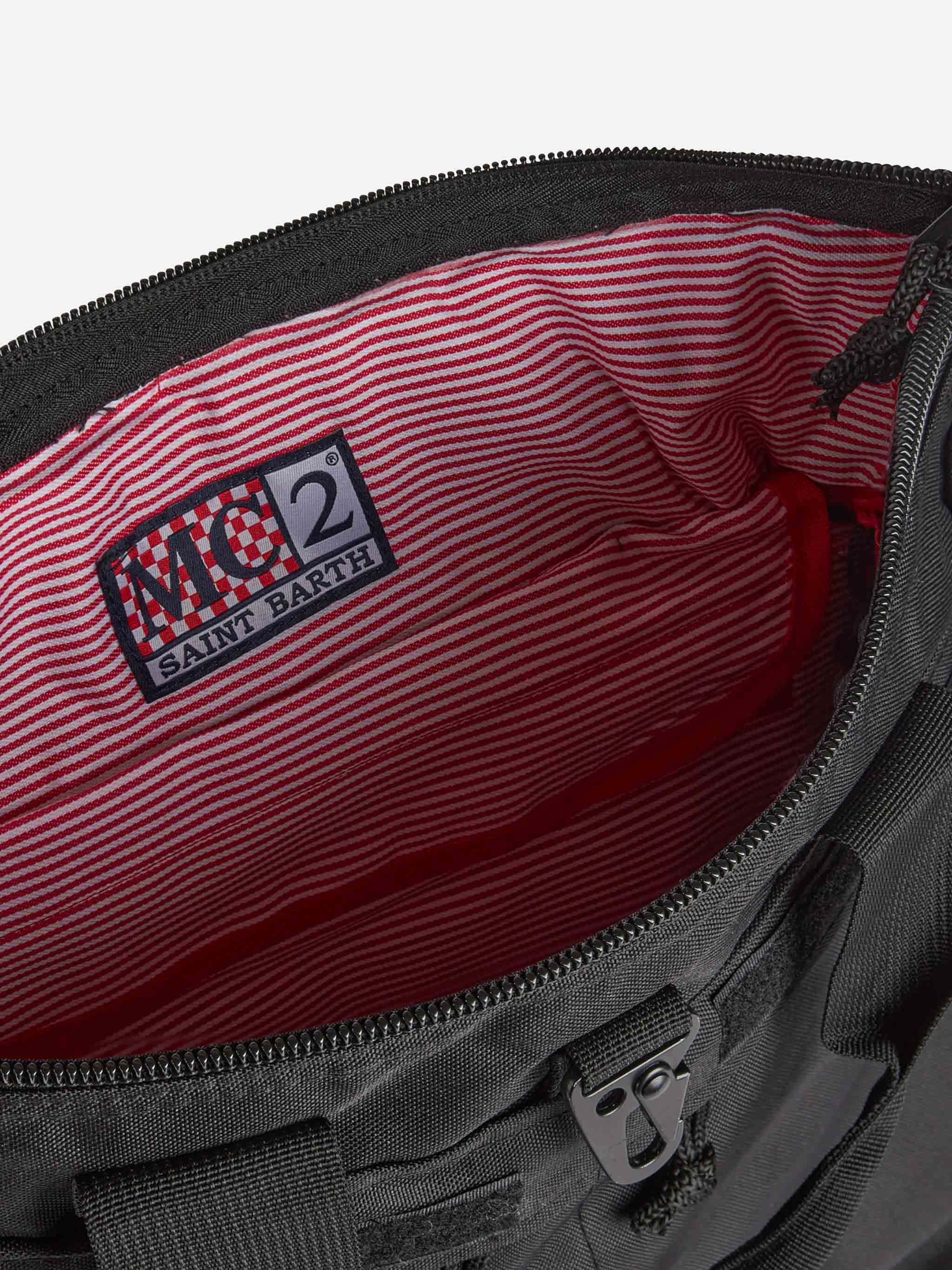 Black technic fabric backpack Helmut - Image 4