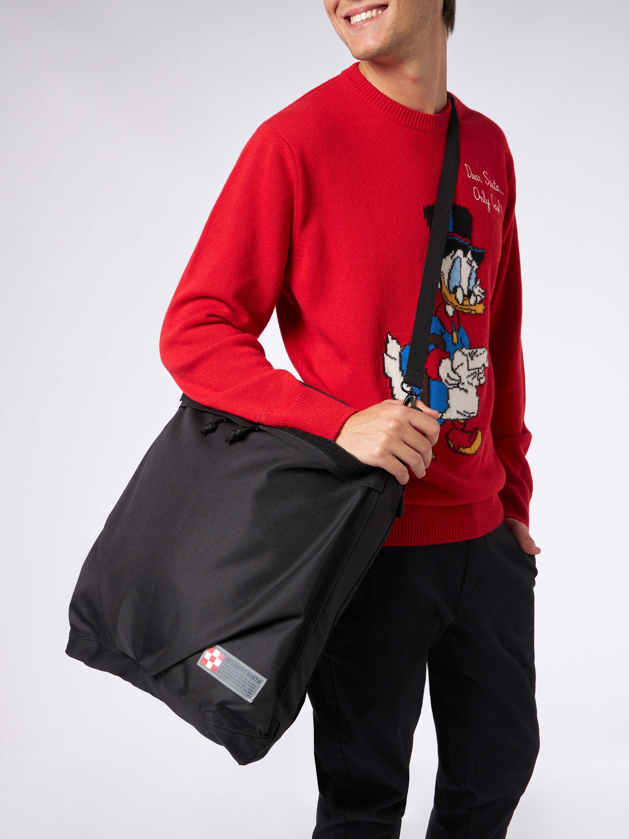 Black technic fabric backpack Helmut - Image 6