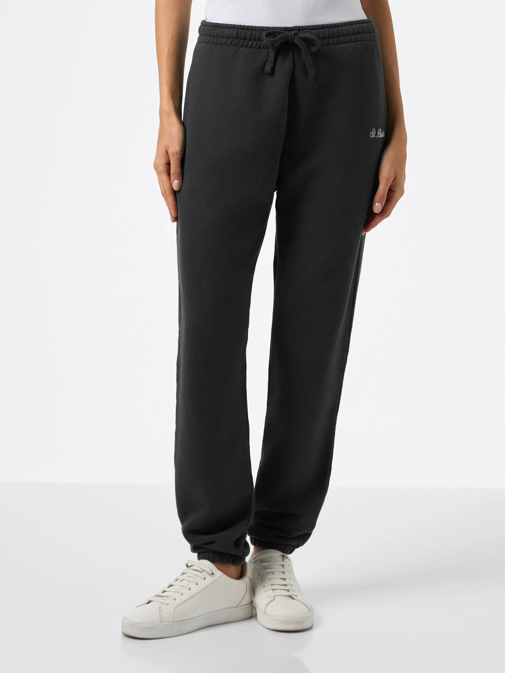 Black cotton fleece jogger pants Odalys - Image 2