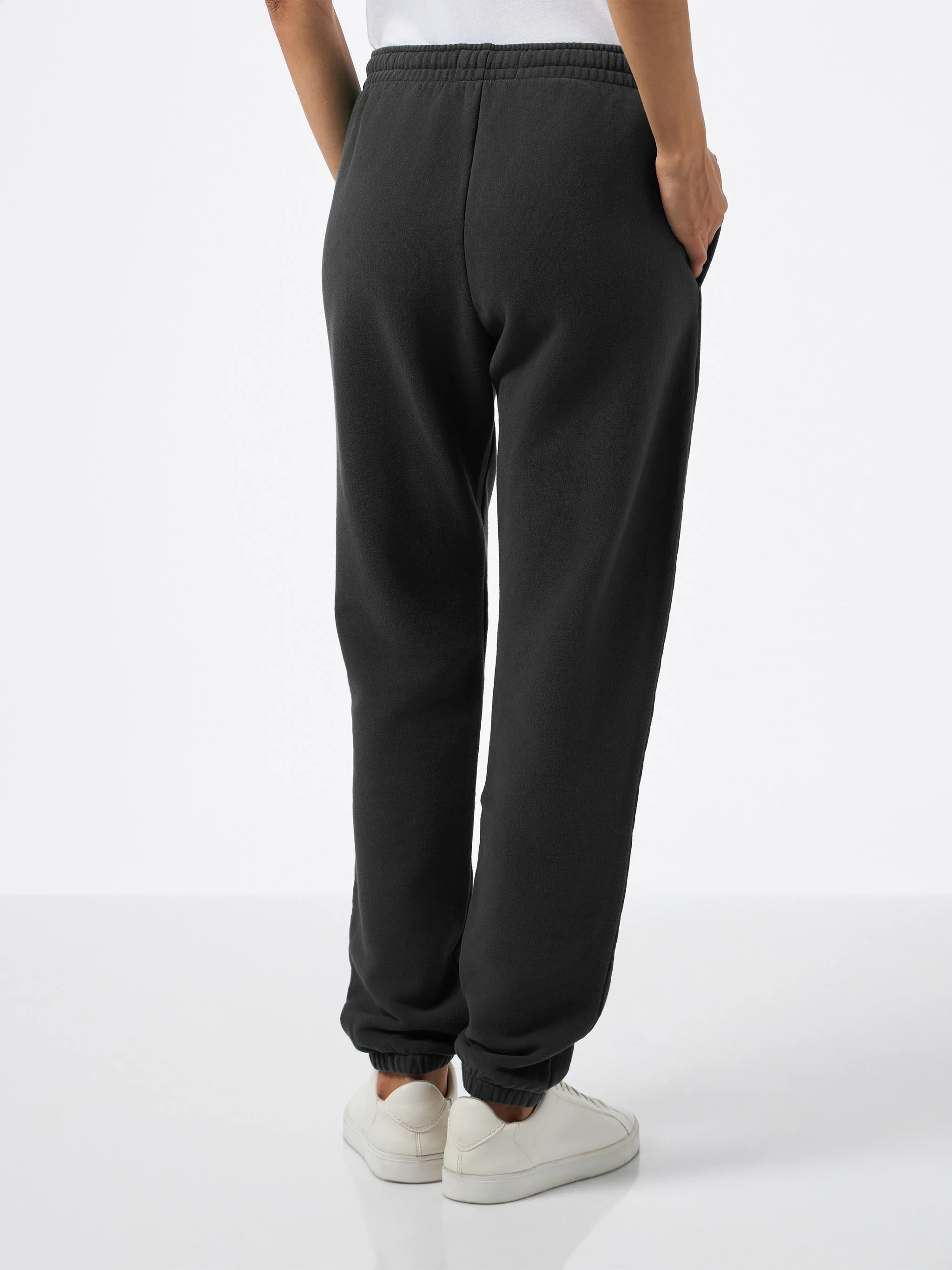 Black cotton fleece jogger pants Odalys - Image 3