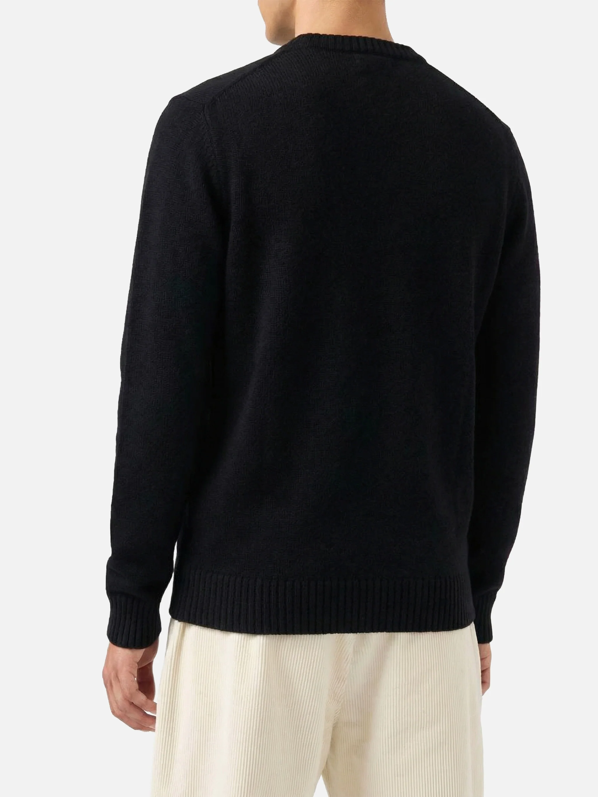 Black crewneck Heron with Odio tutti jacquard - Image 2