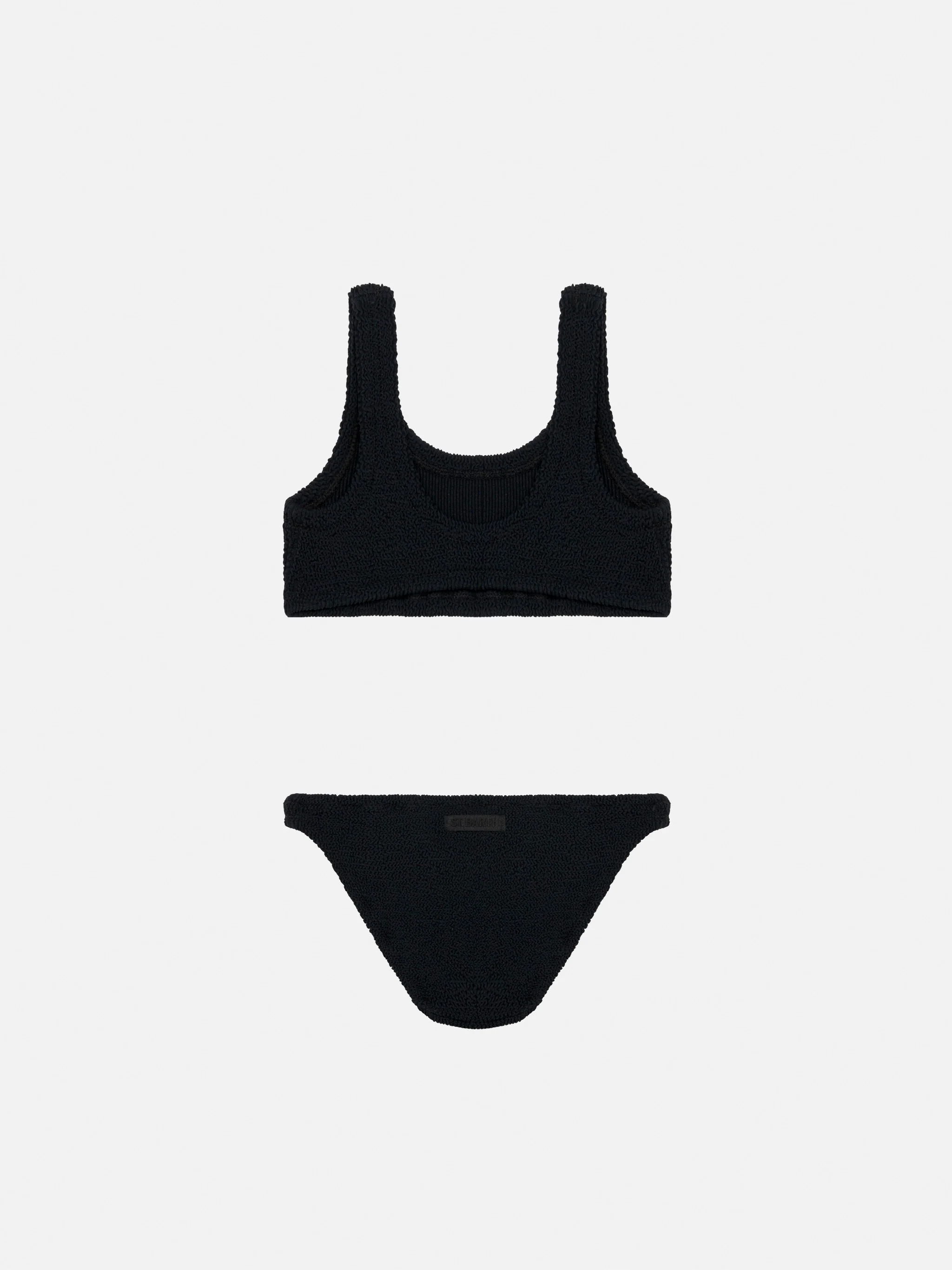 Black crinkle classic bralette bikini Baker - Image 2
