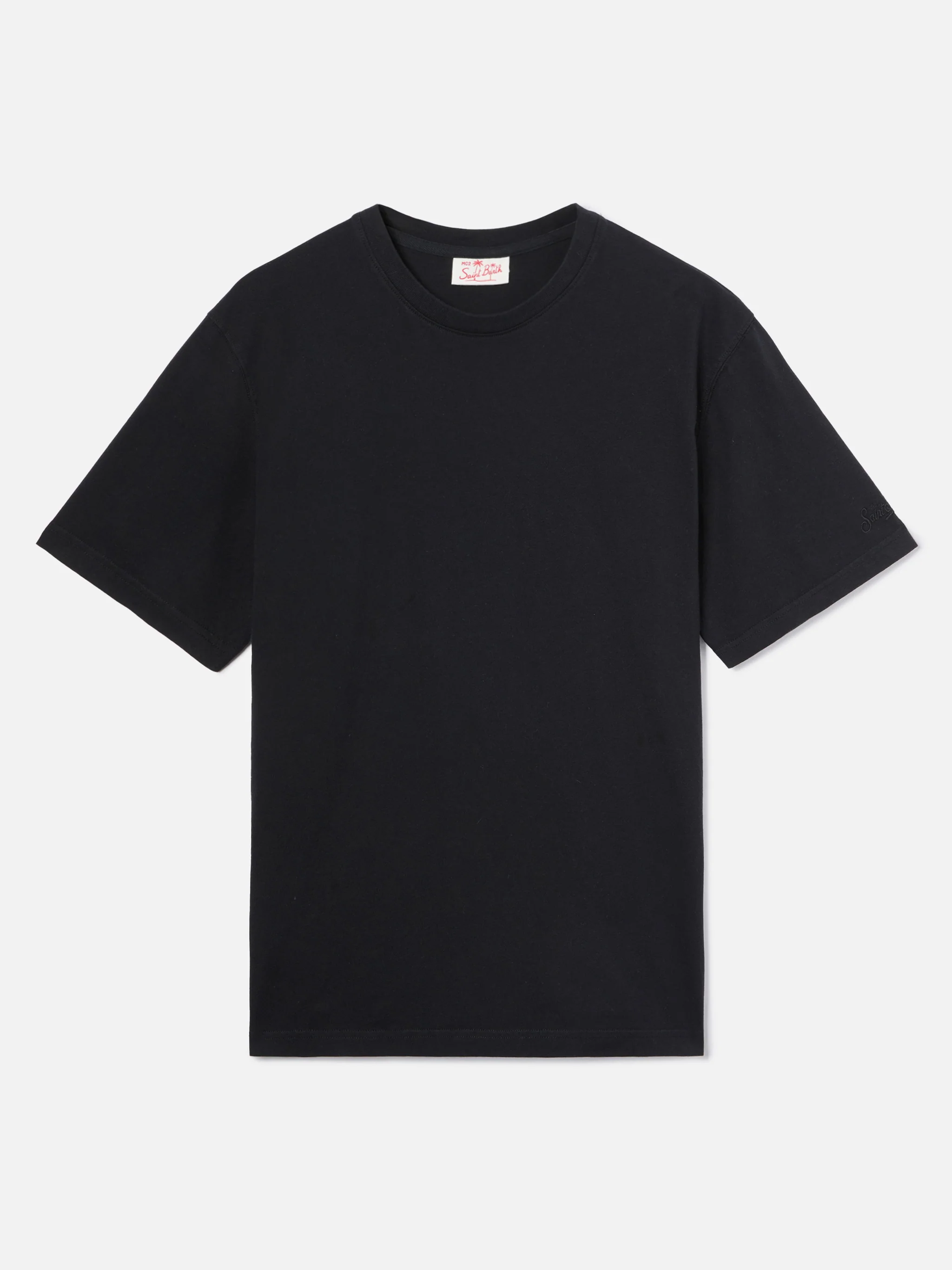Black Dover cotton t-shirt with logo embroidery