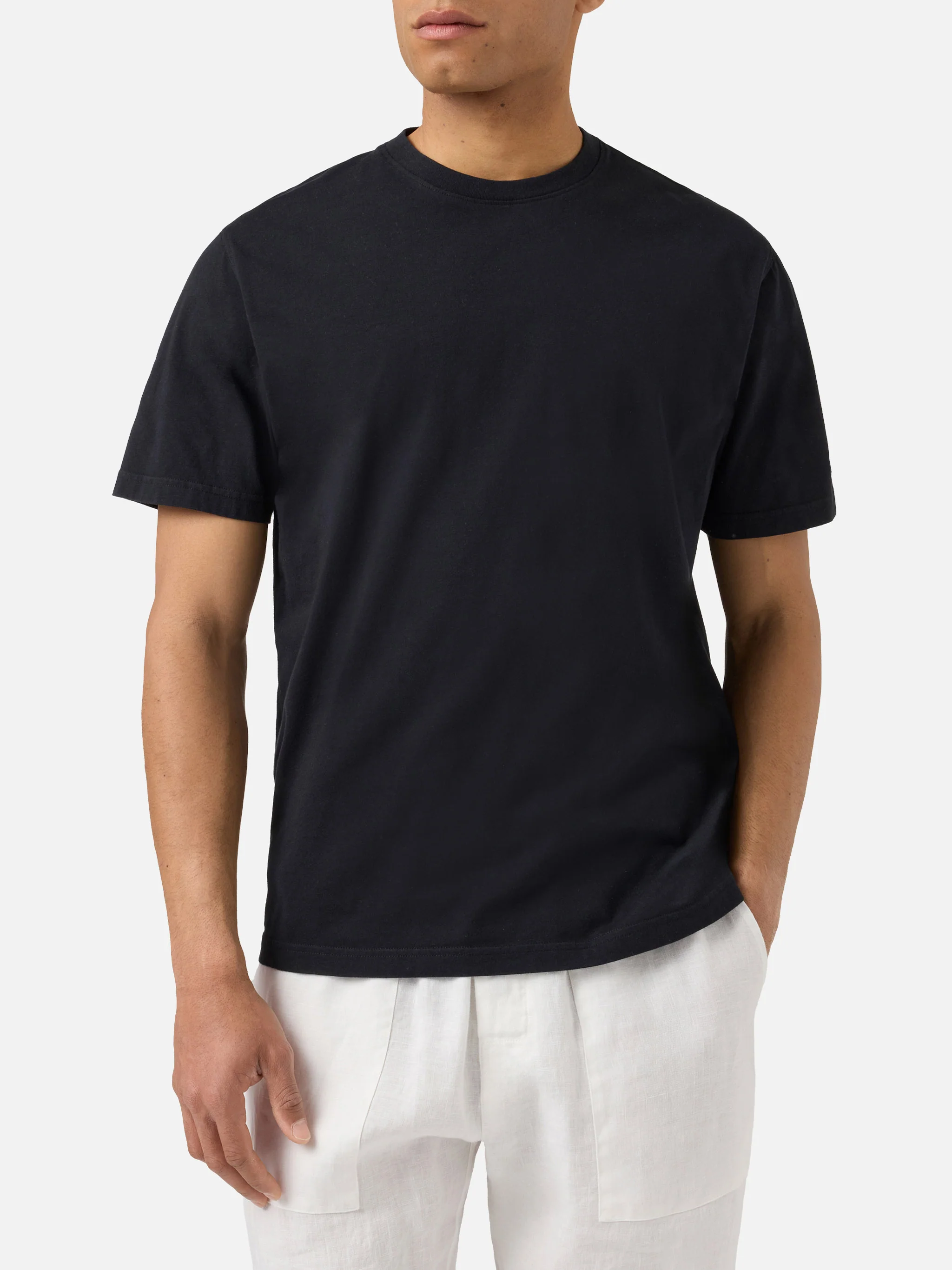 Black Dover cotton t-shirt with logo embroidery - Image 2