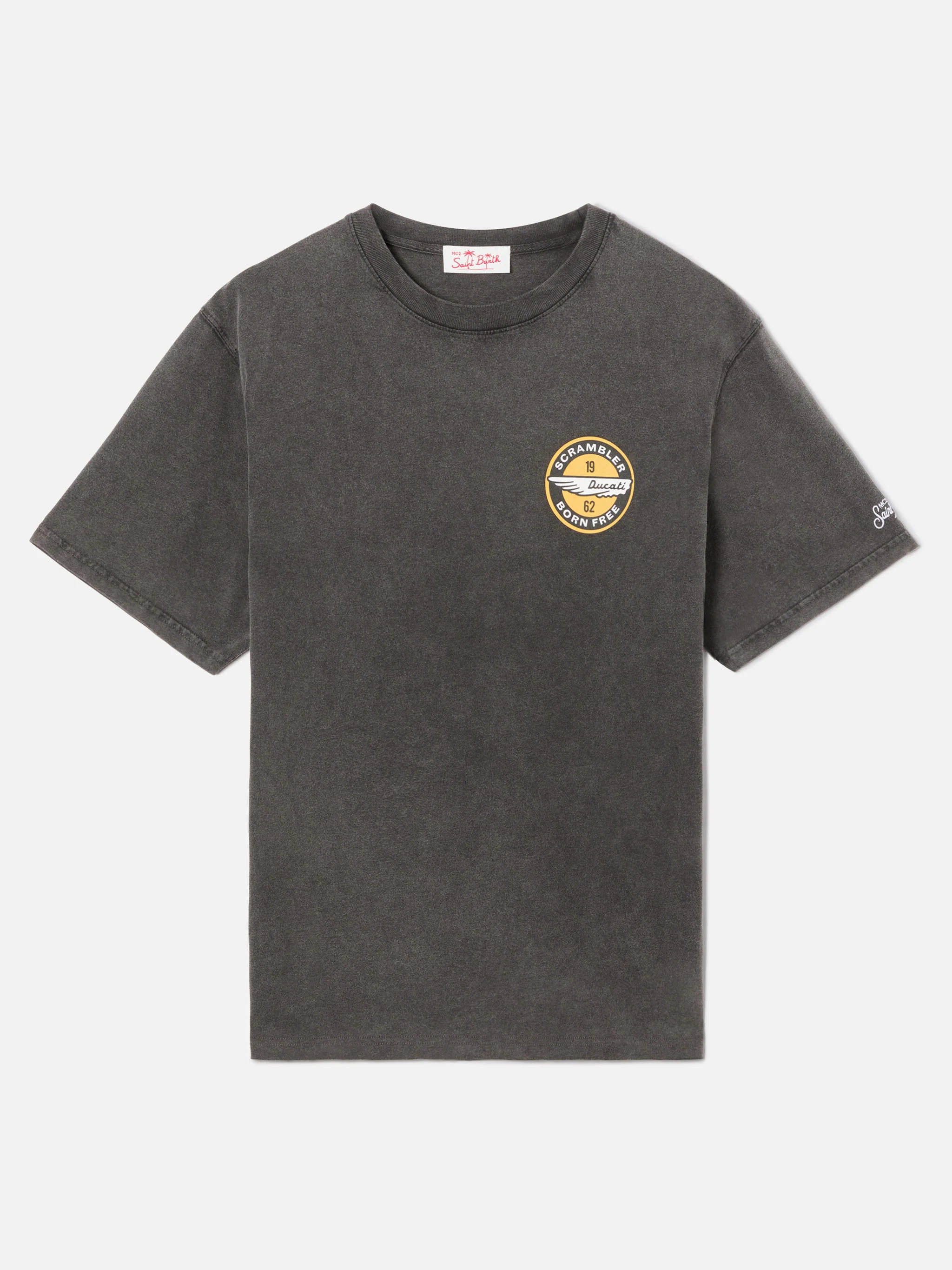 Black Jack t-shirt with Ducati Scrambler print | Special Edition - Image 5