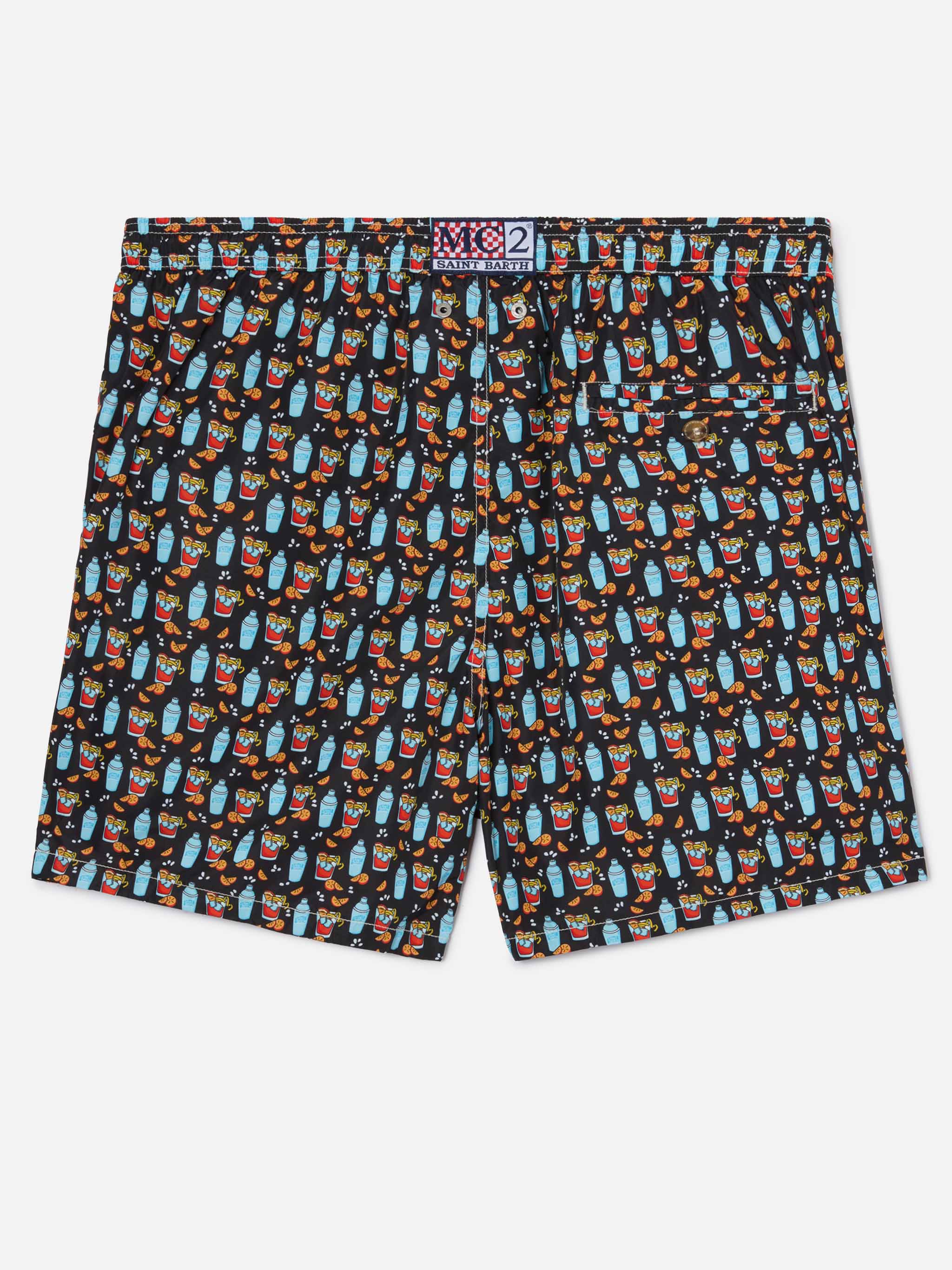Black Lighting Micro swim shorts with negroni all-over print - Image 2