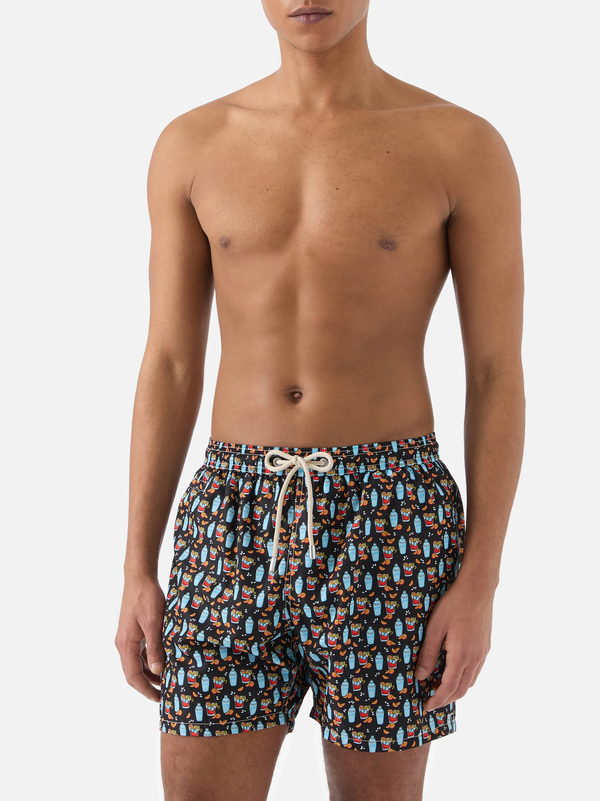 Black Lighting Micro swim shorts with negroni all-over print - Image 3
