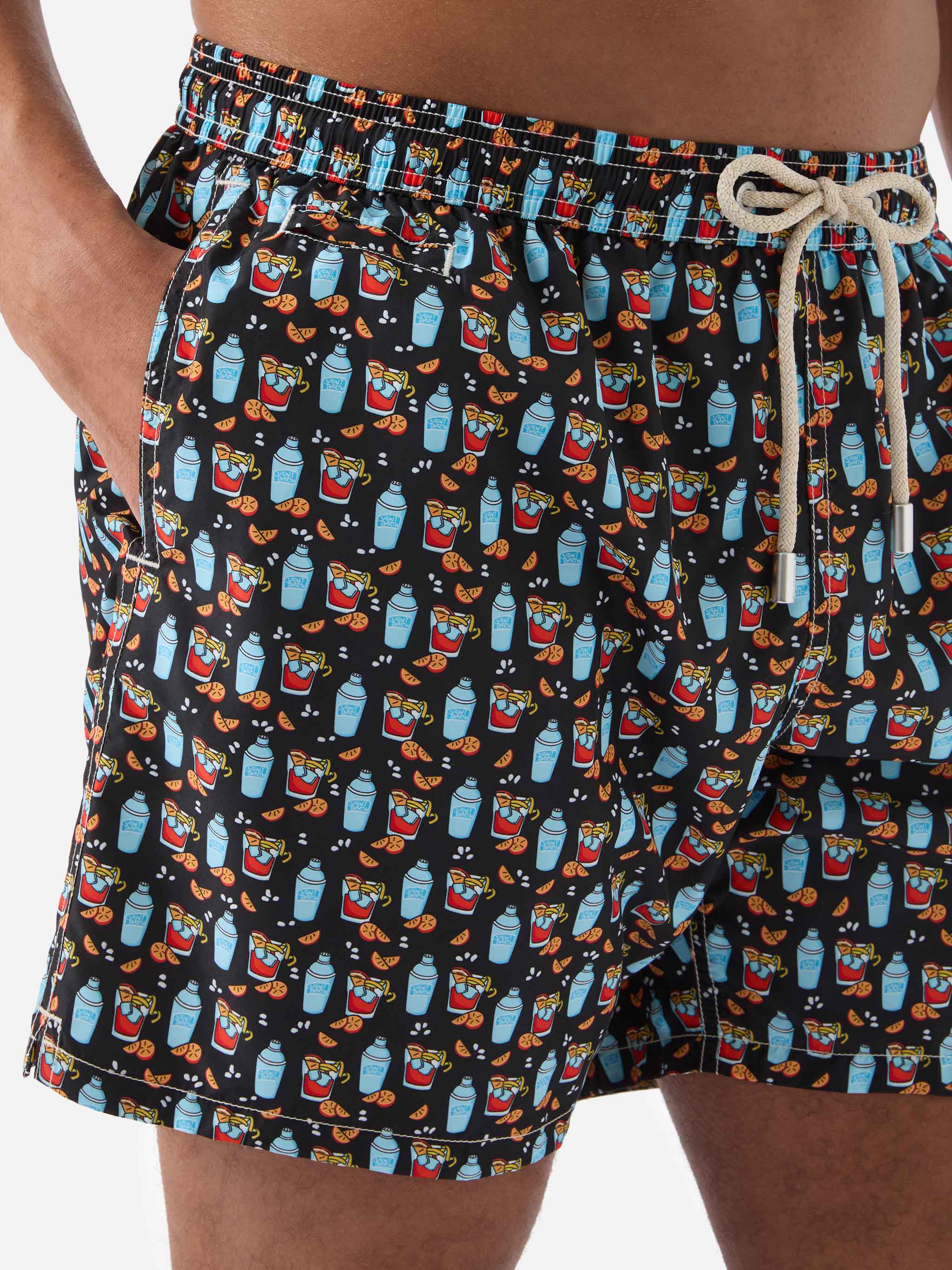 Black Lighting Micro swim shorts with negroni all-over print - Image 5