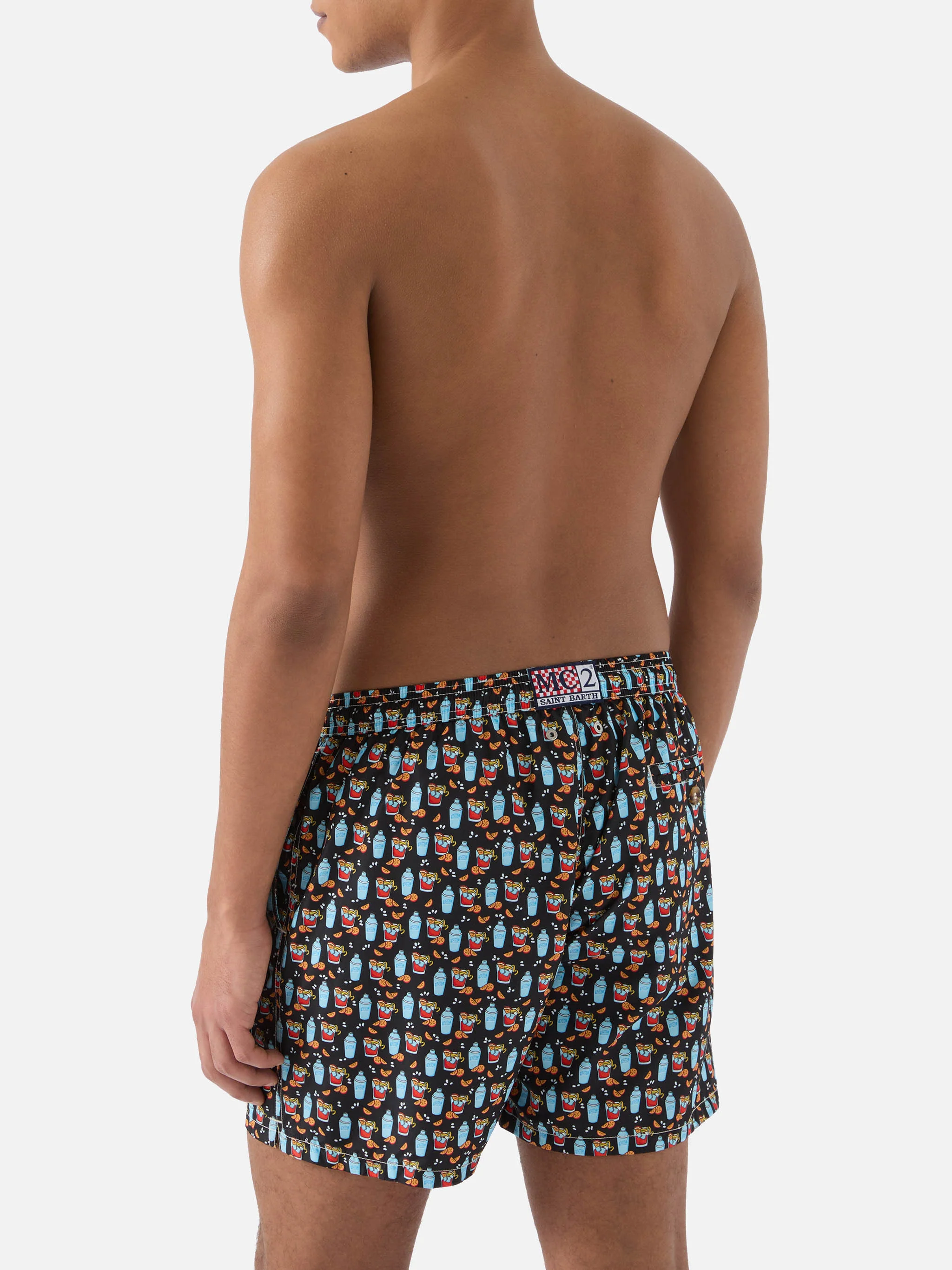 Black Lighting Micro swim shorts with negroni all-over print - Image 6