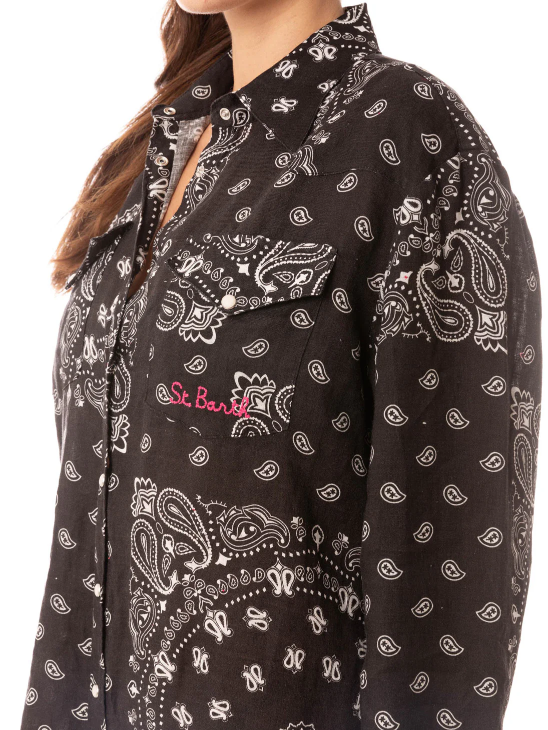 Alodie Tex black linen shirt - Image 5