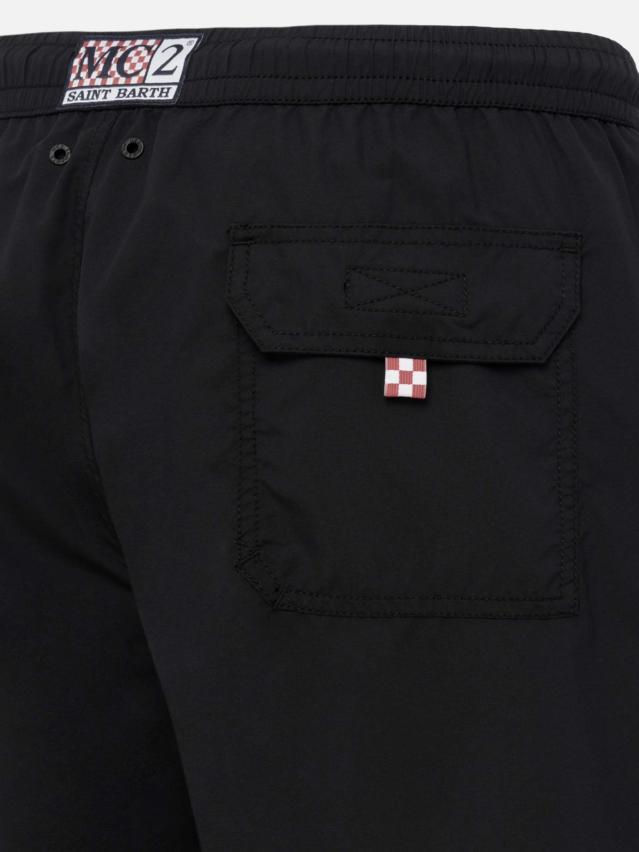 Black long swim shorts Patmos - Image 4